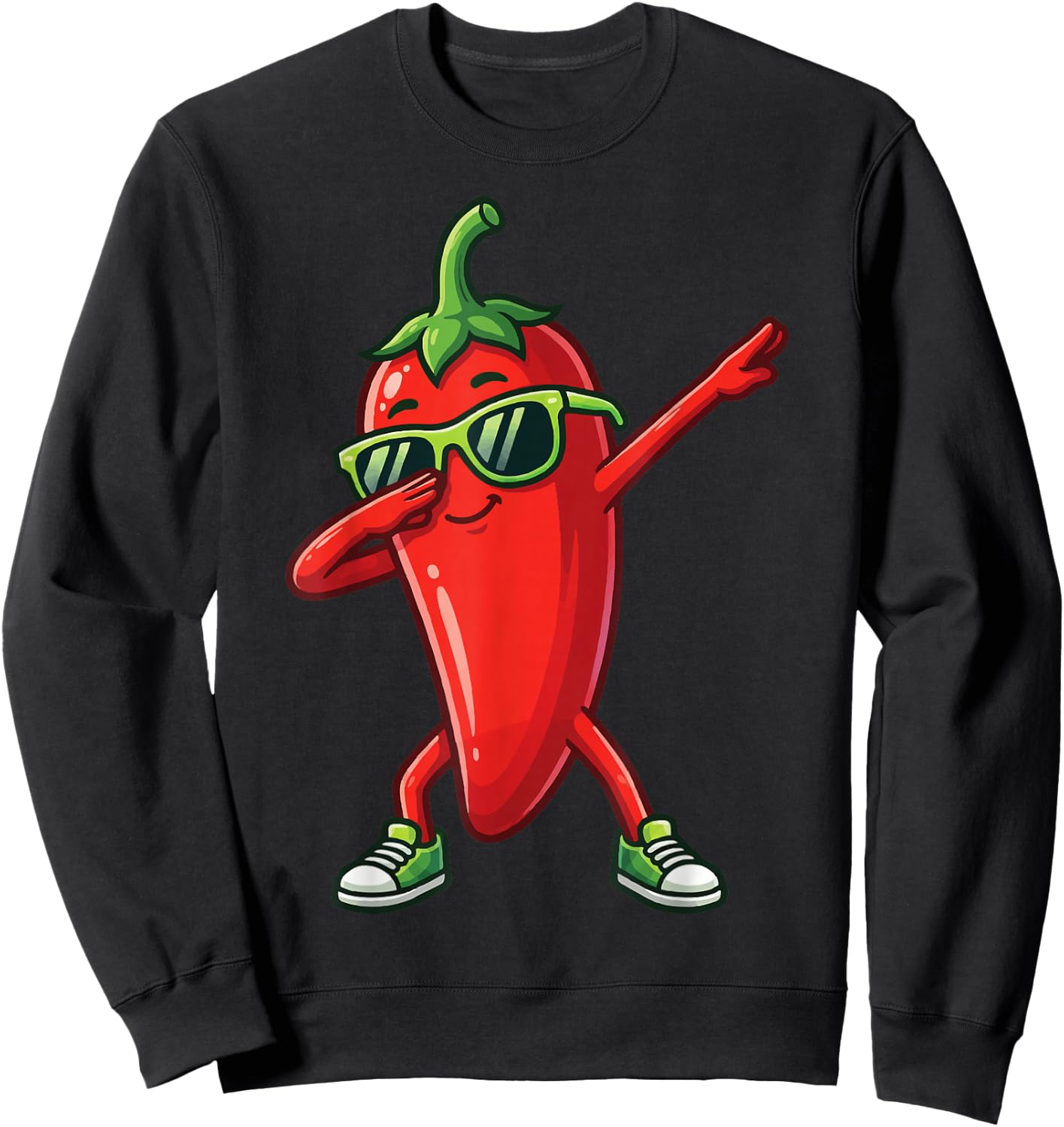 Chili Dabbing Pepper Sweatshirt - Sweatshirt | Black