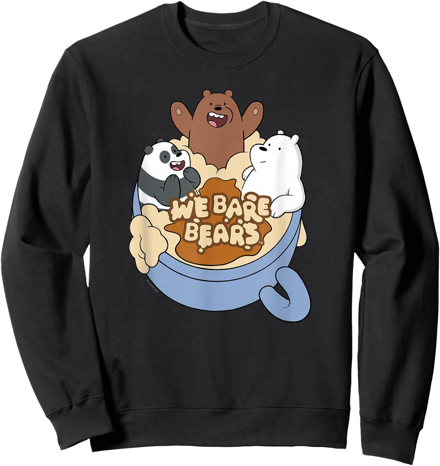 We Bare Bears Full Of Bears Cup Cute Cartoon Sweatshirt - Sweatshirt | Black