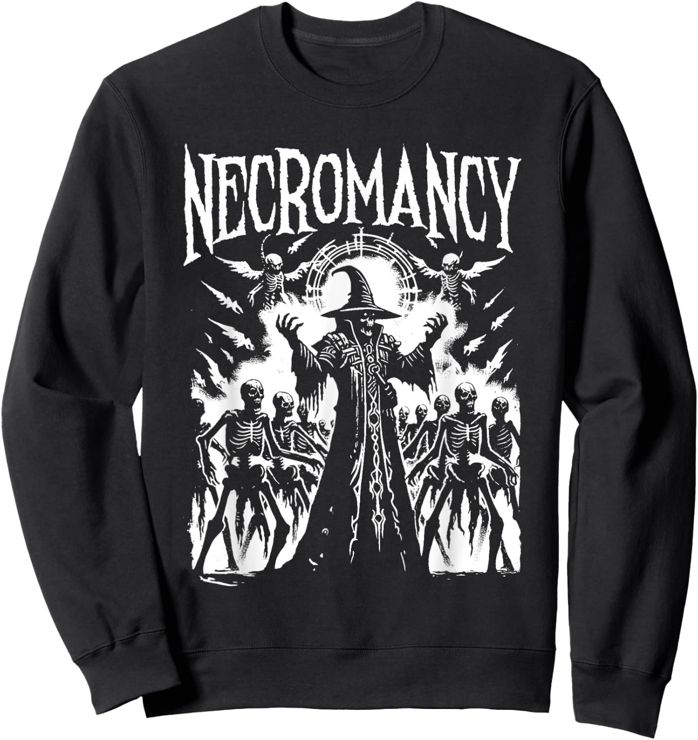 Necromancer - Vintage Creepy Monster Halloween Lover Sweatshirt - Sweatshirt | Black