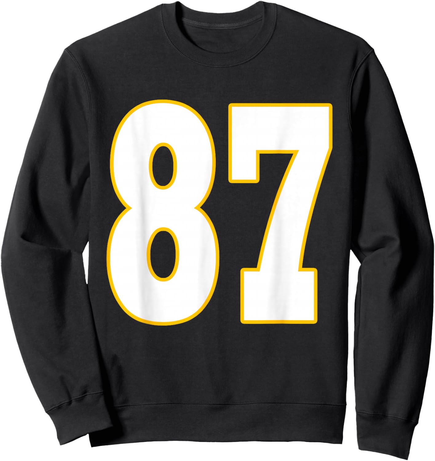 87 Birthday Football American Boys Kids Sweatshirt - Sweatshirt | Black