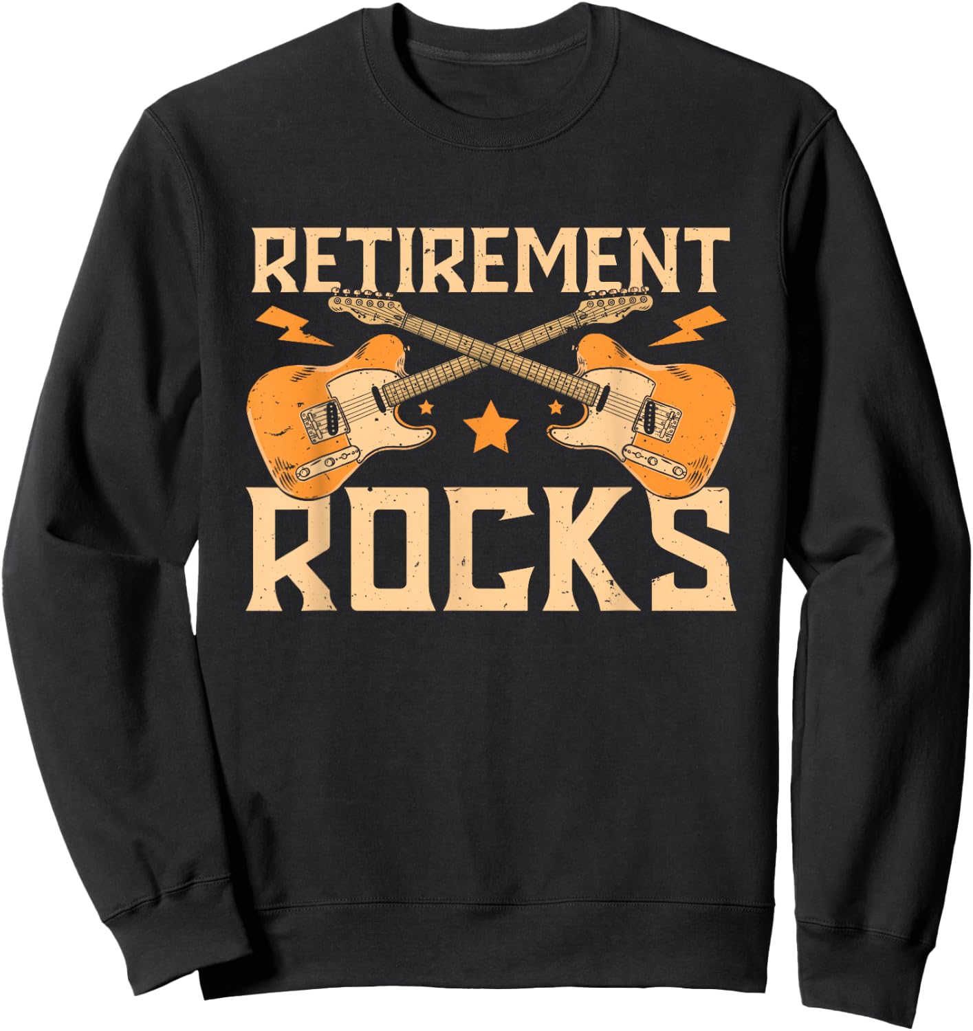 Retirement Rocks Retired Guitar Players Sweatshirt - Sweatshirt | Black