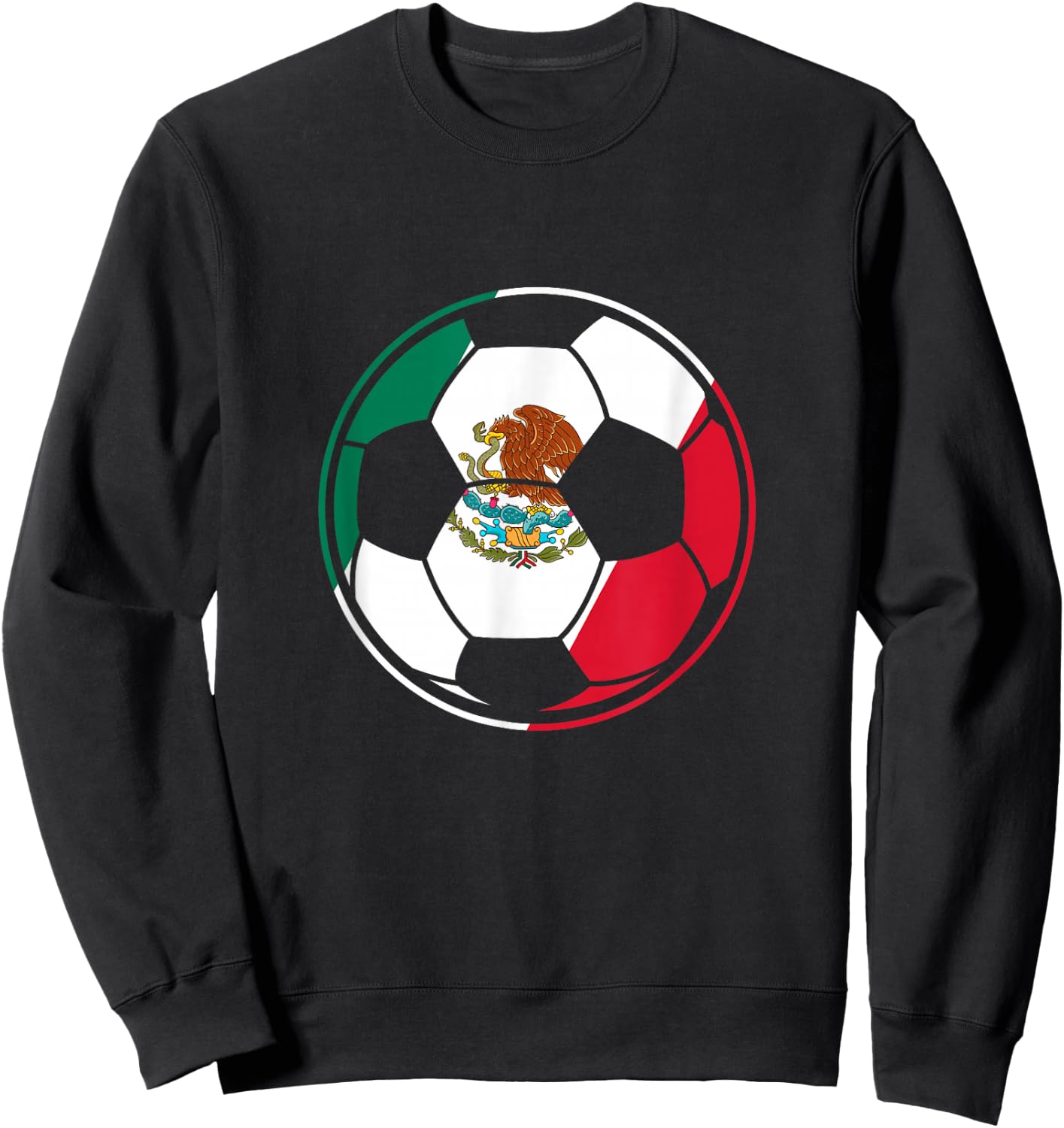 Football Mexico Flag Sweatshirt - Sweatshirt | Black