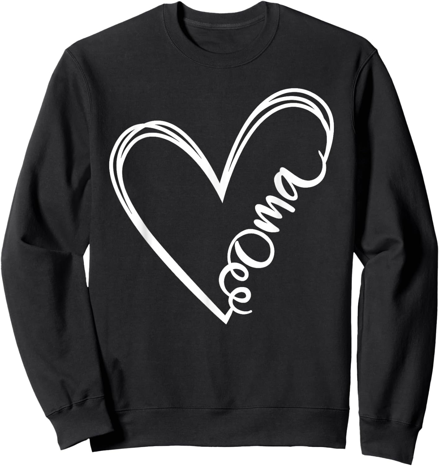 Oma Heart Grandma Women German Christmas Mother's Day Sweatshirt - Sweatshirt | Black