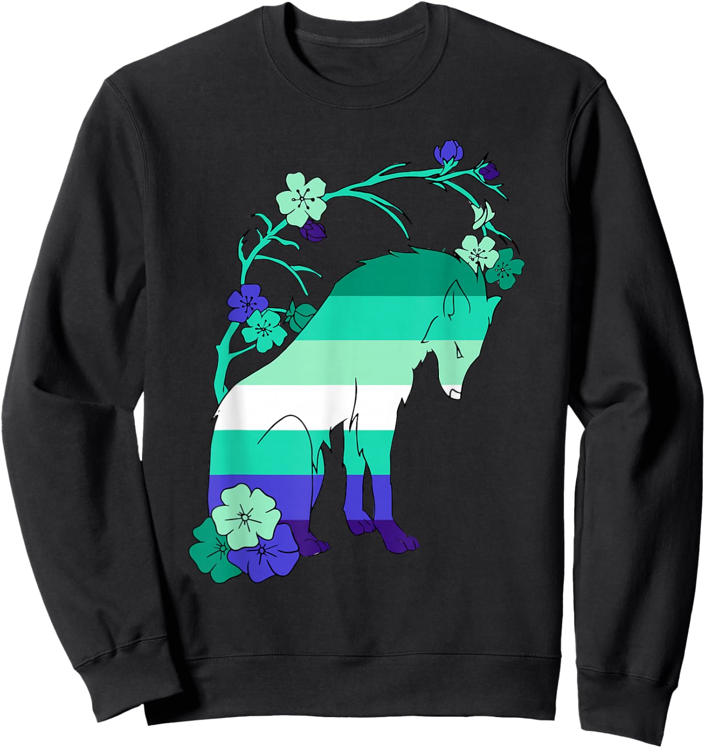 Man Loving Gay Male Flag LGBT MLM Flag Fox Flower Gay Male Flag MLM Pride Sweatshirt - Sweatshirt | Black