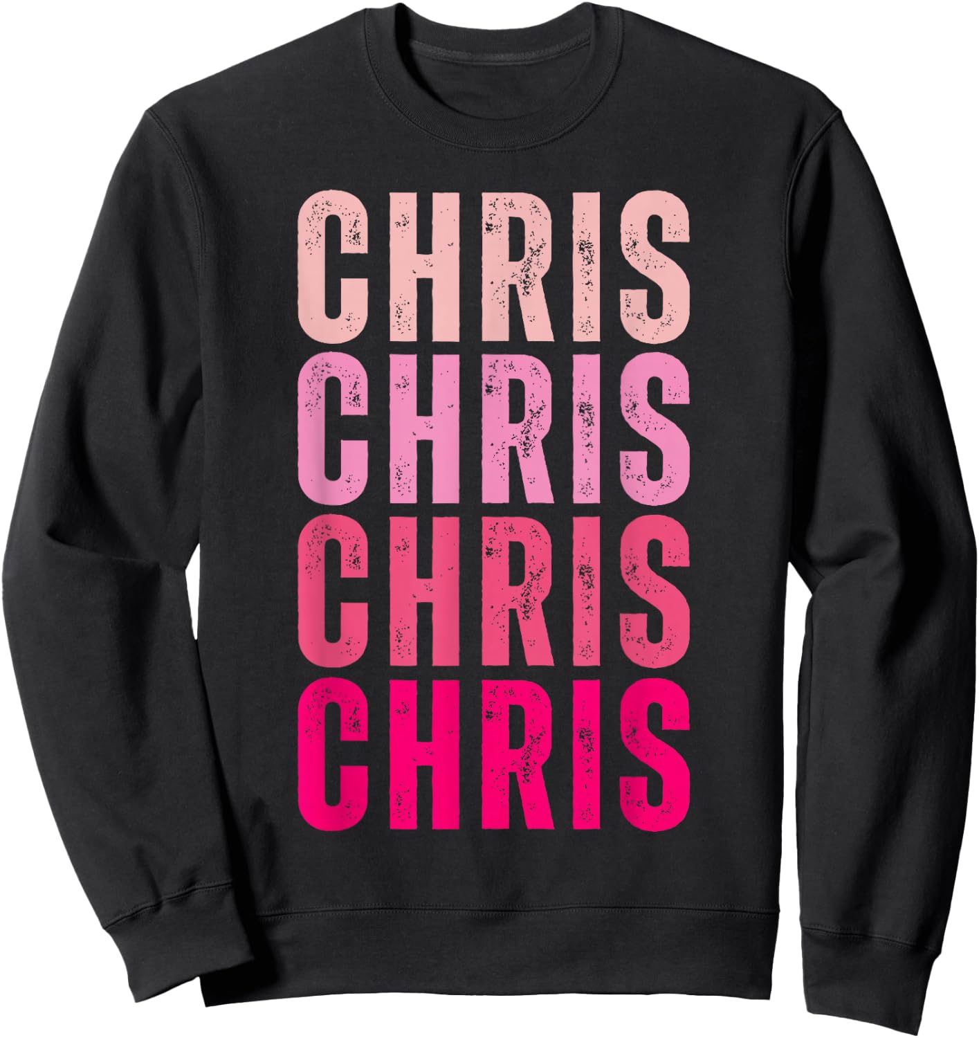 I Love Chris First Name Chris Vintage Sweatshirt - Sweatshirt | Black