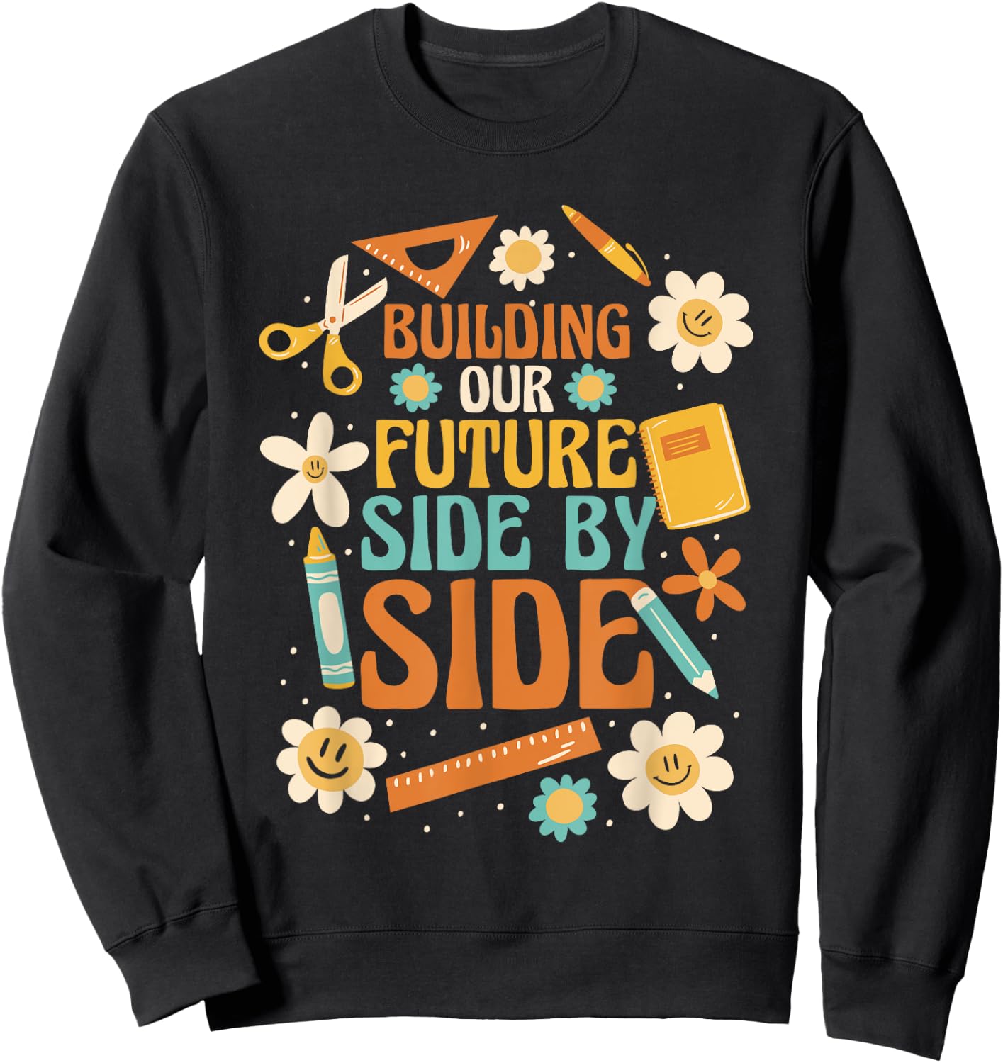 Building Our Future Side by Side Sweatshirt - Sweatshirt | Black