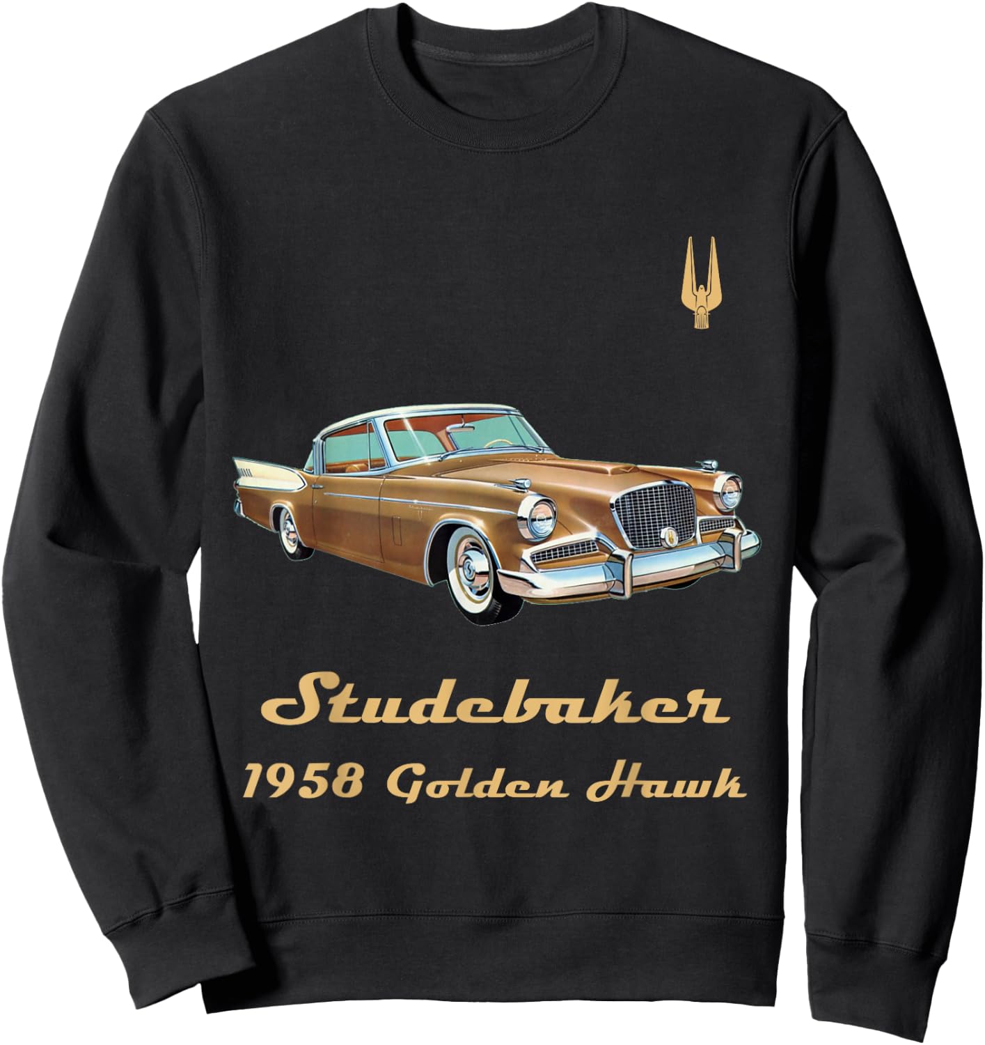 1958 Studebaker Golden Hawk Antique Vintage Car Sweatshirt - Sweatshirt | Black