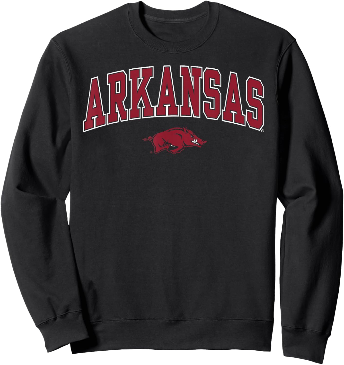 Arkansas Razorbacks Arch Over Black Officially Licensed Sweatshirt - Sweatshirt | Black