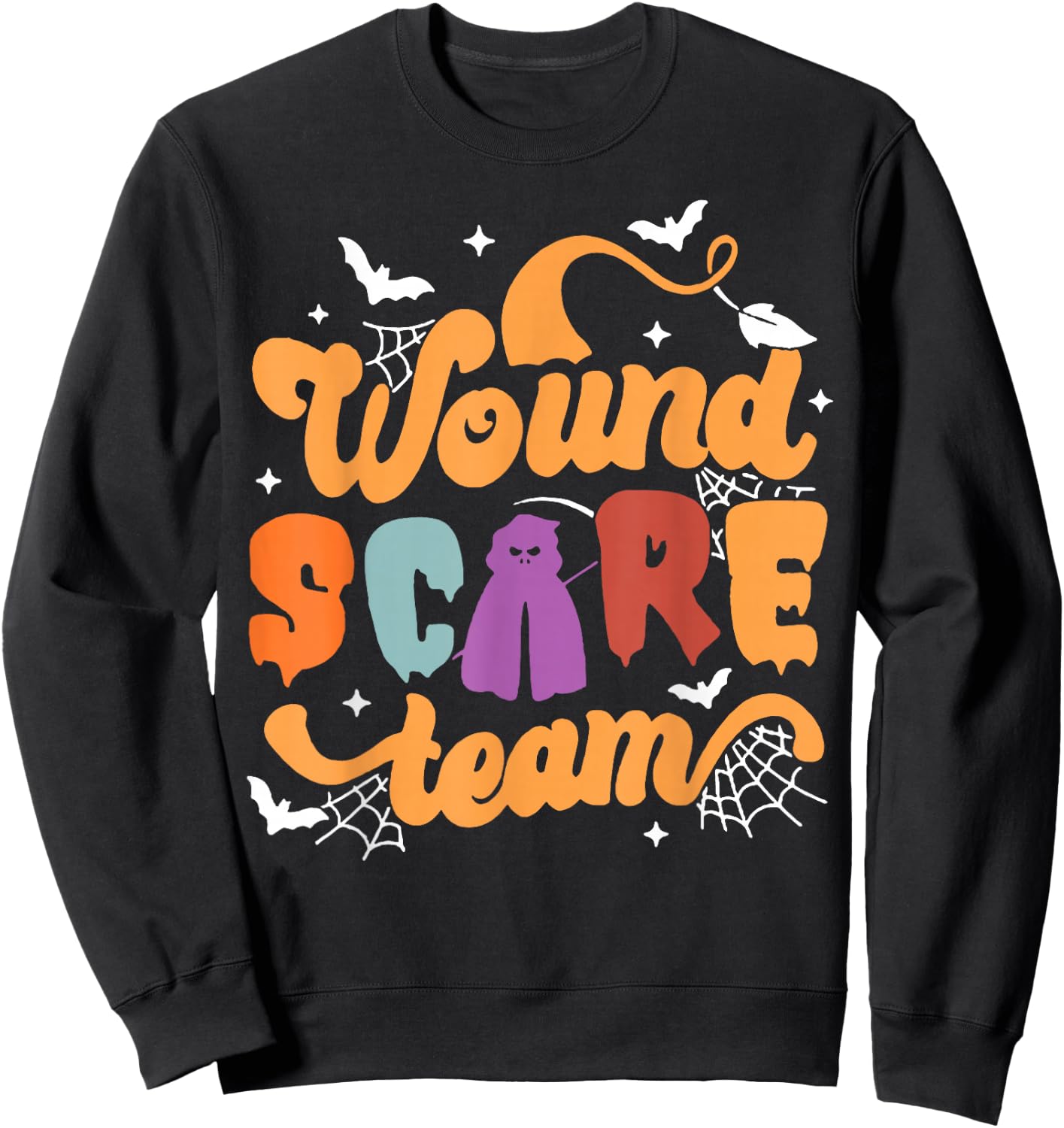 Wound Care Team Halloween Team Crew Nurse Practitioner Sweatshirt - Sweatshirt | Black