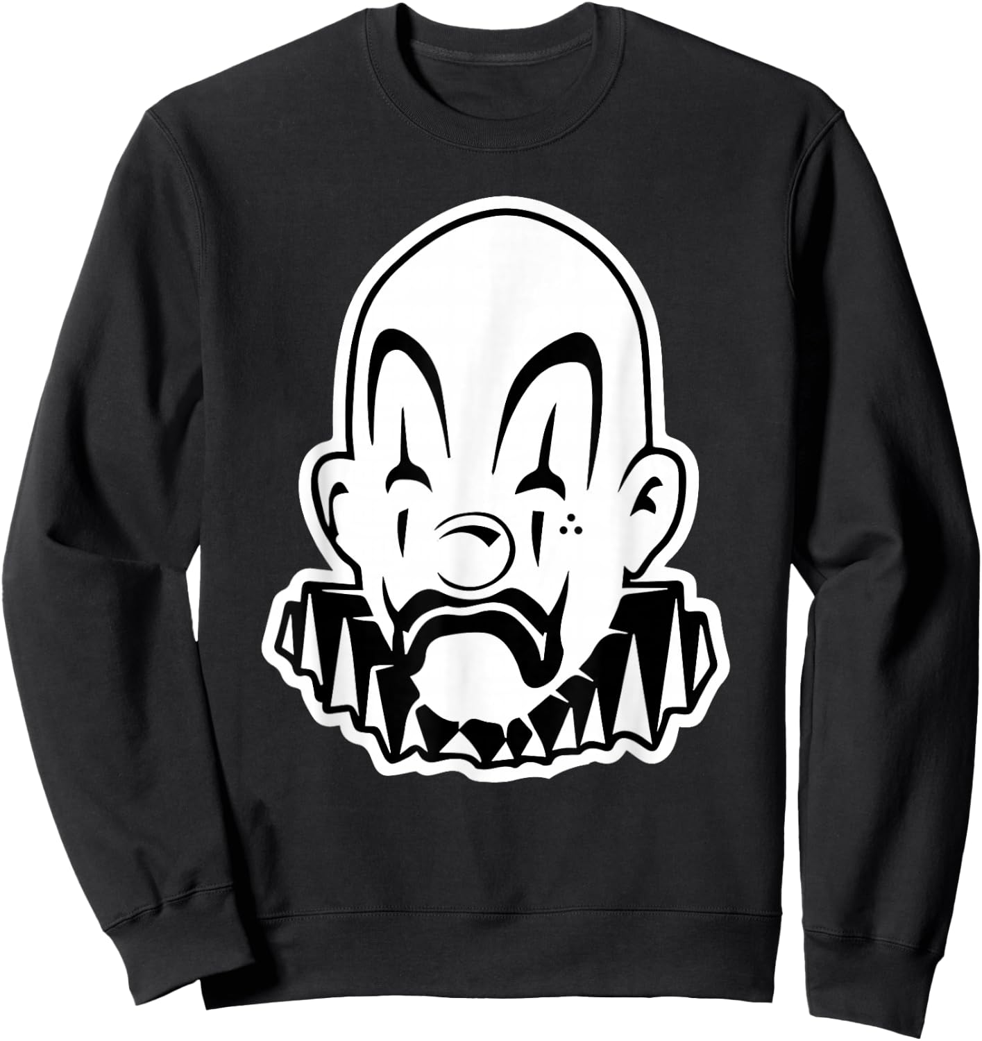 Payaso Chicano Clown Blackwork Minimal Sweatshirt - Sweatshirt | Black