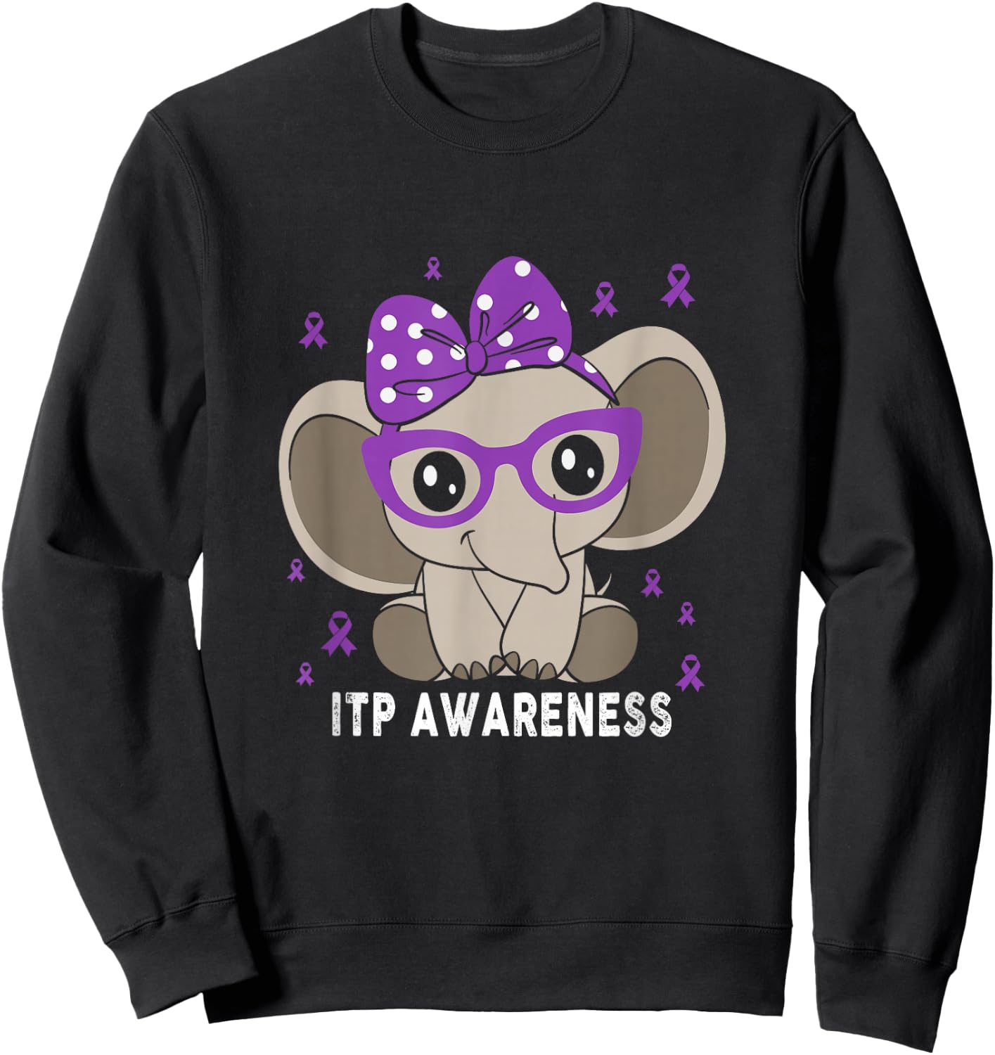ITP Awareness Butterfly ITP Warrior Sweatshirt - Sweatshirt | Black
