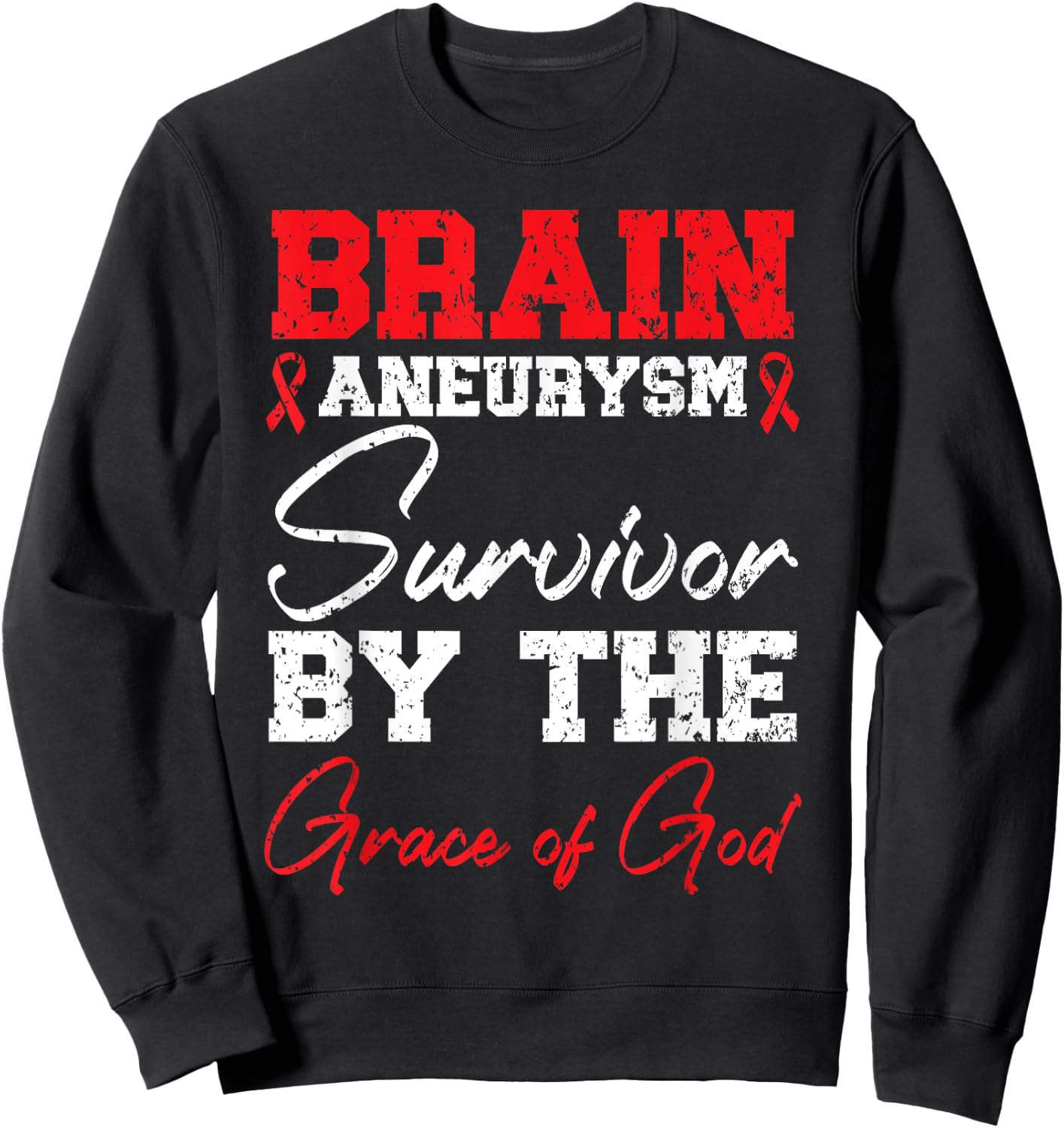Brain Aneurysm Survivor Medical Condition Aneurysm Awareness Sweatshirt - Sweatshirt | Black