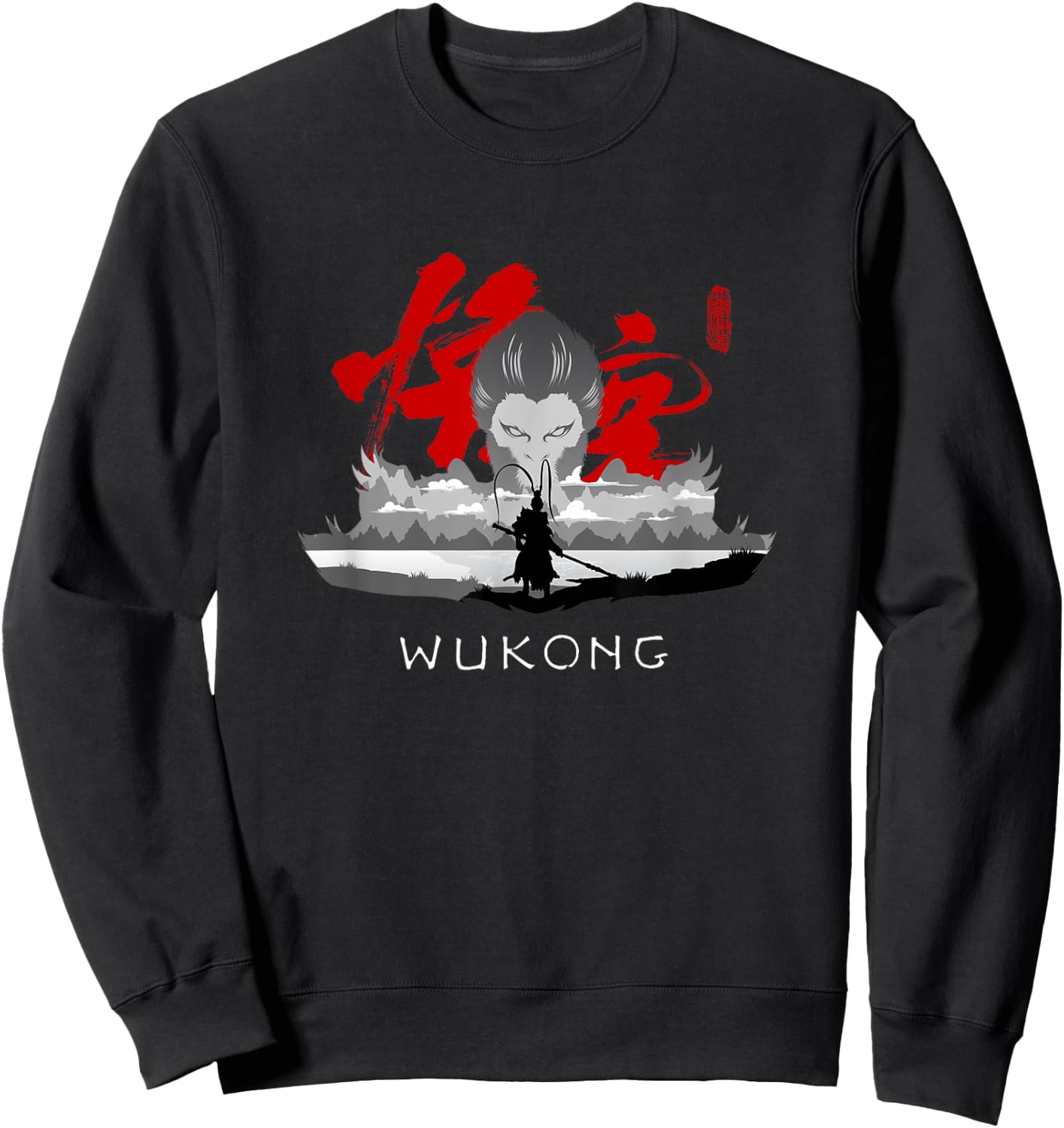 Sun Wukong Monkey King | Cool Art Sweatshirt - Sweatshirt | Black