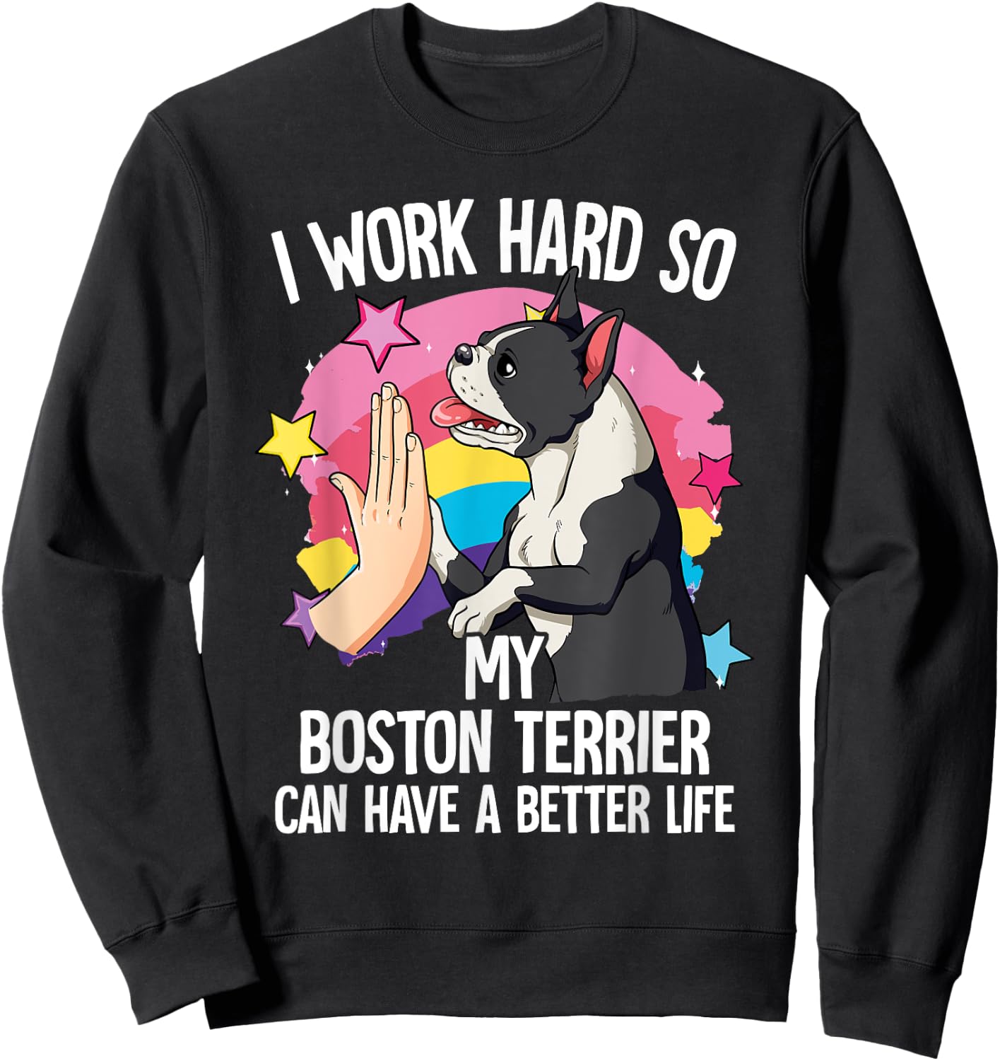 Boston Terrier Sweatshirt - Sweatshirt | Black