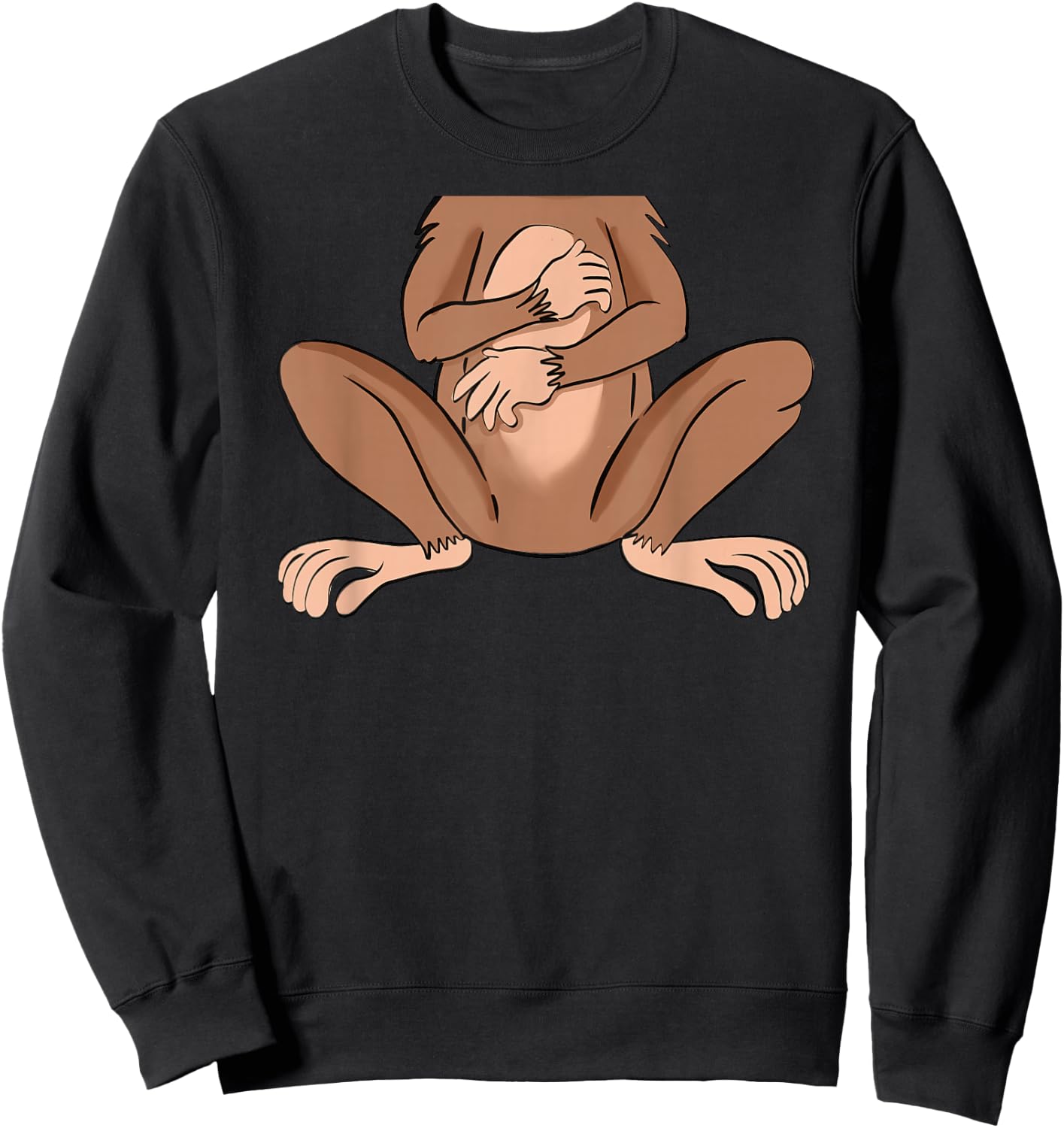 Easy Monkey Halloween Costume Sweatshirt - Sweatshirt | Black