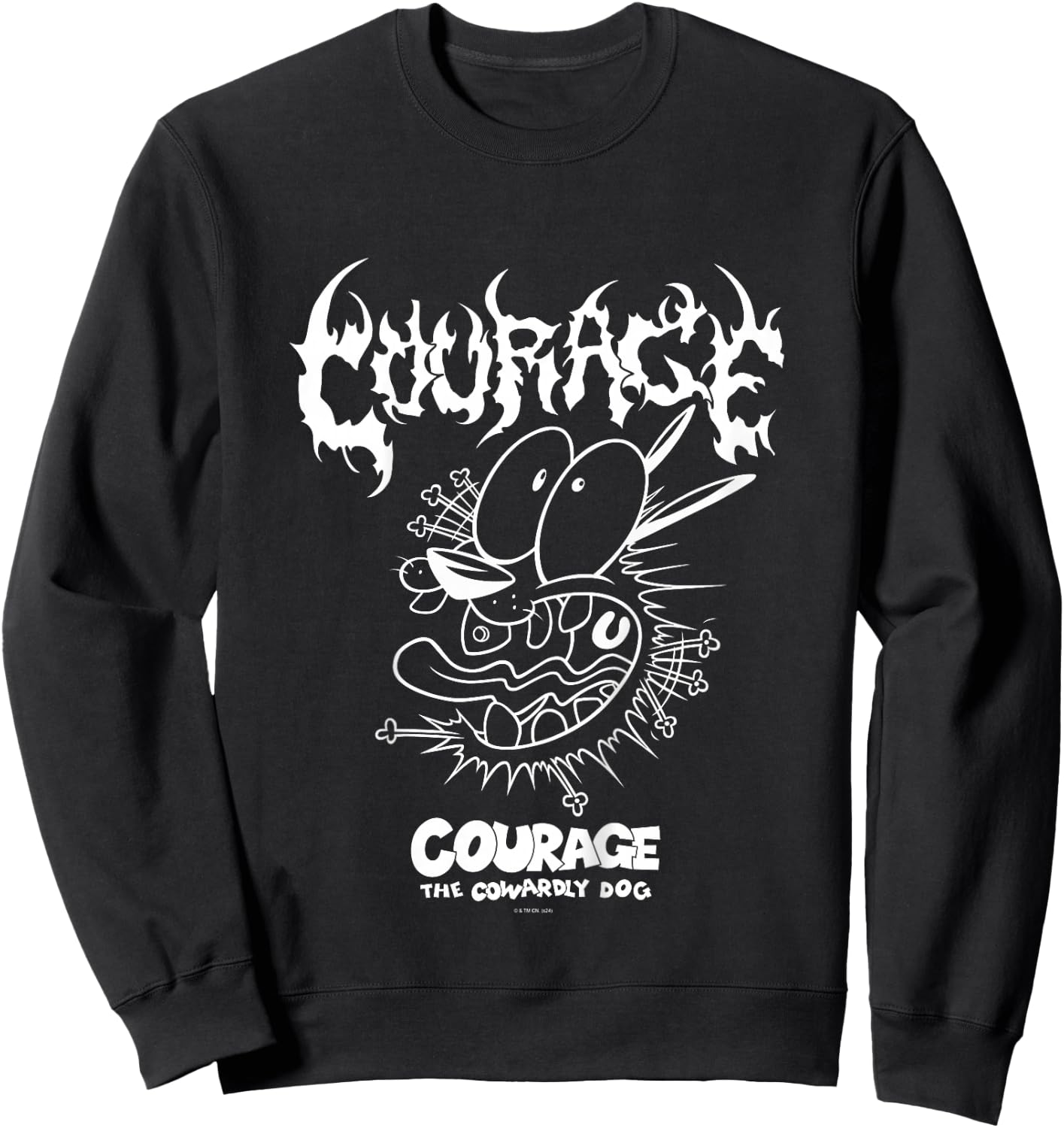 Kids Courage the Cowardly Dog Extreme Metal Sweatshirt - Sweatshirt | Black