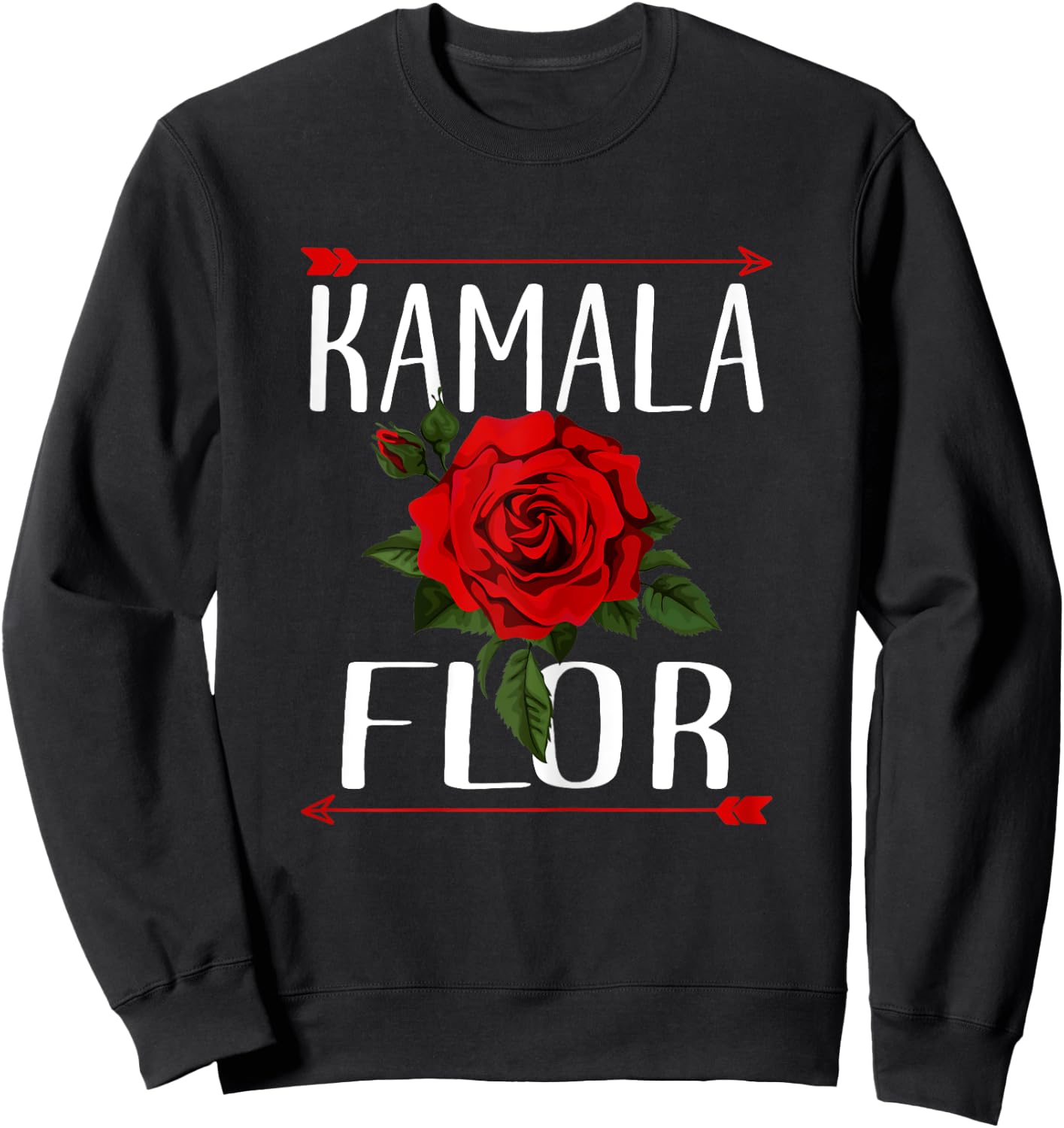 Kamala Flor Roses 2024 I'm With Her Sweatshirt - Sweatshirt | Black