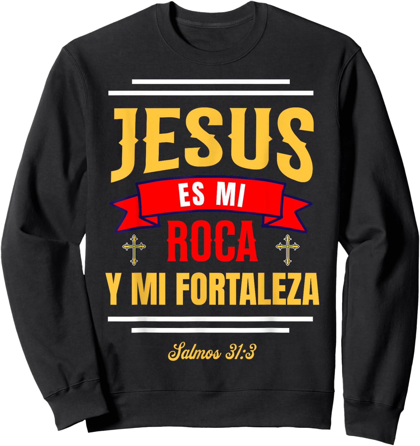 Christians Quote in Spanish Christian Bible Verse Quote Sweatshirt - Sweatshirt | Black