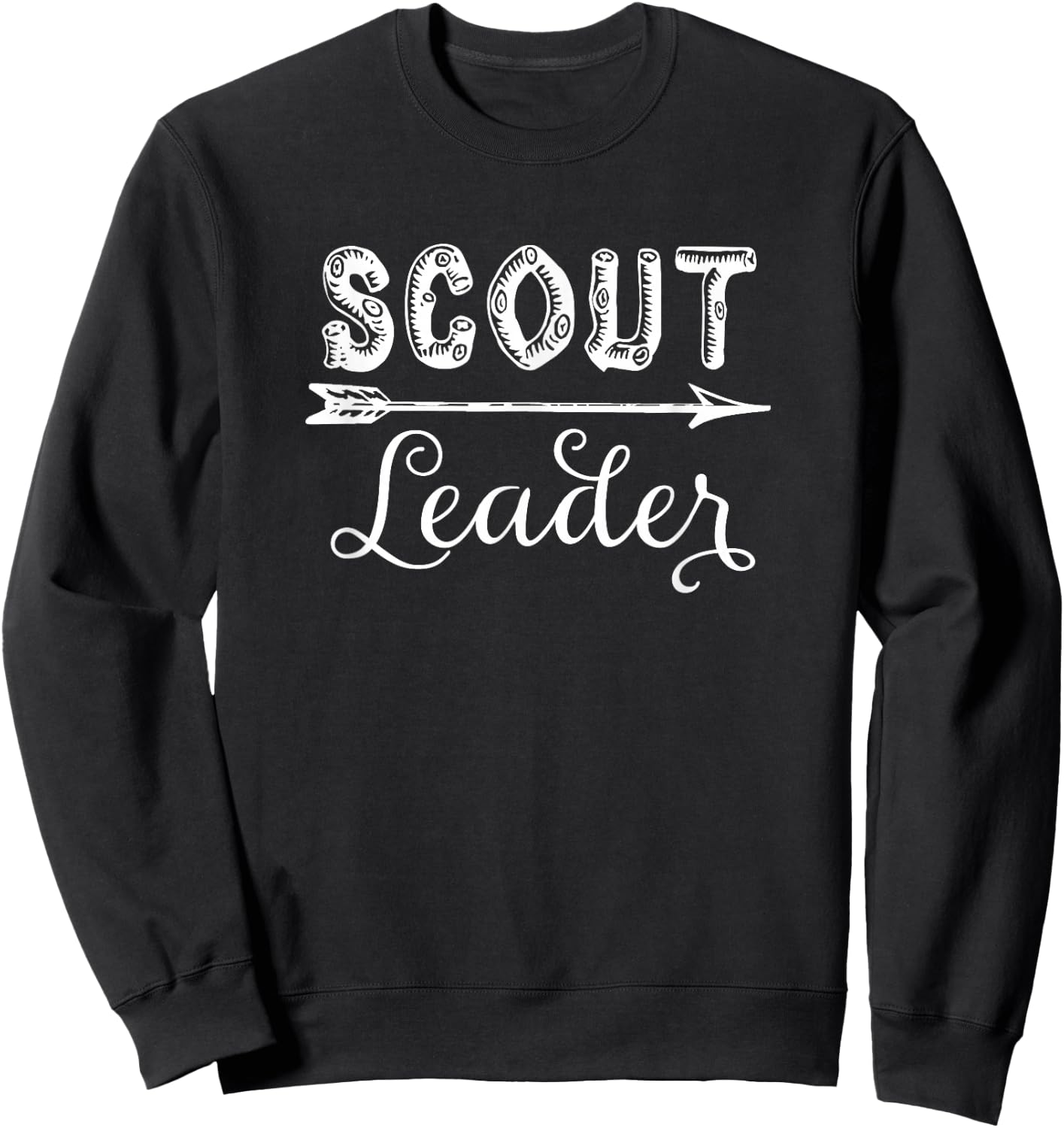 Scout Leader Wood Script Lettering Sweatshirt - Sweatshirt | Black