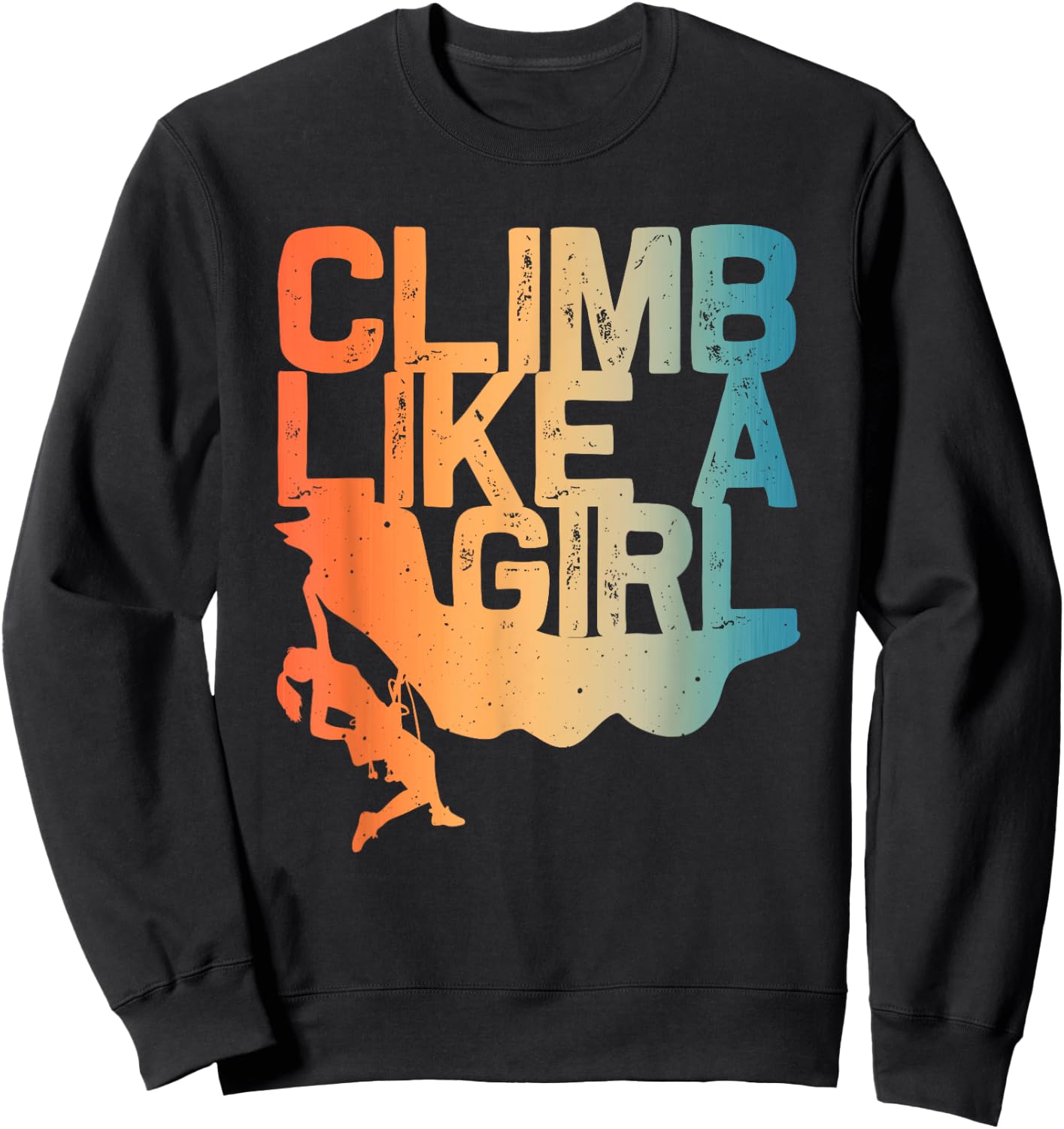 Funny Rock Climbing Design For Girls Women Kids Rock Climber Sweatshirt - Sweatshirt | Black
