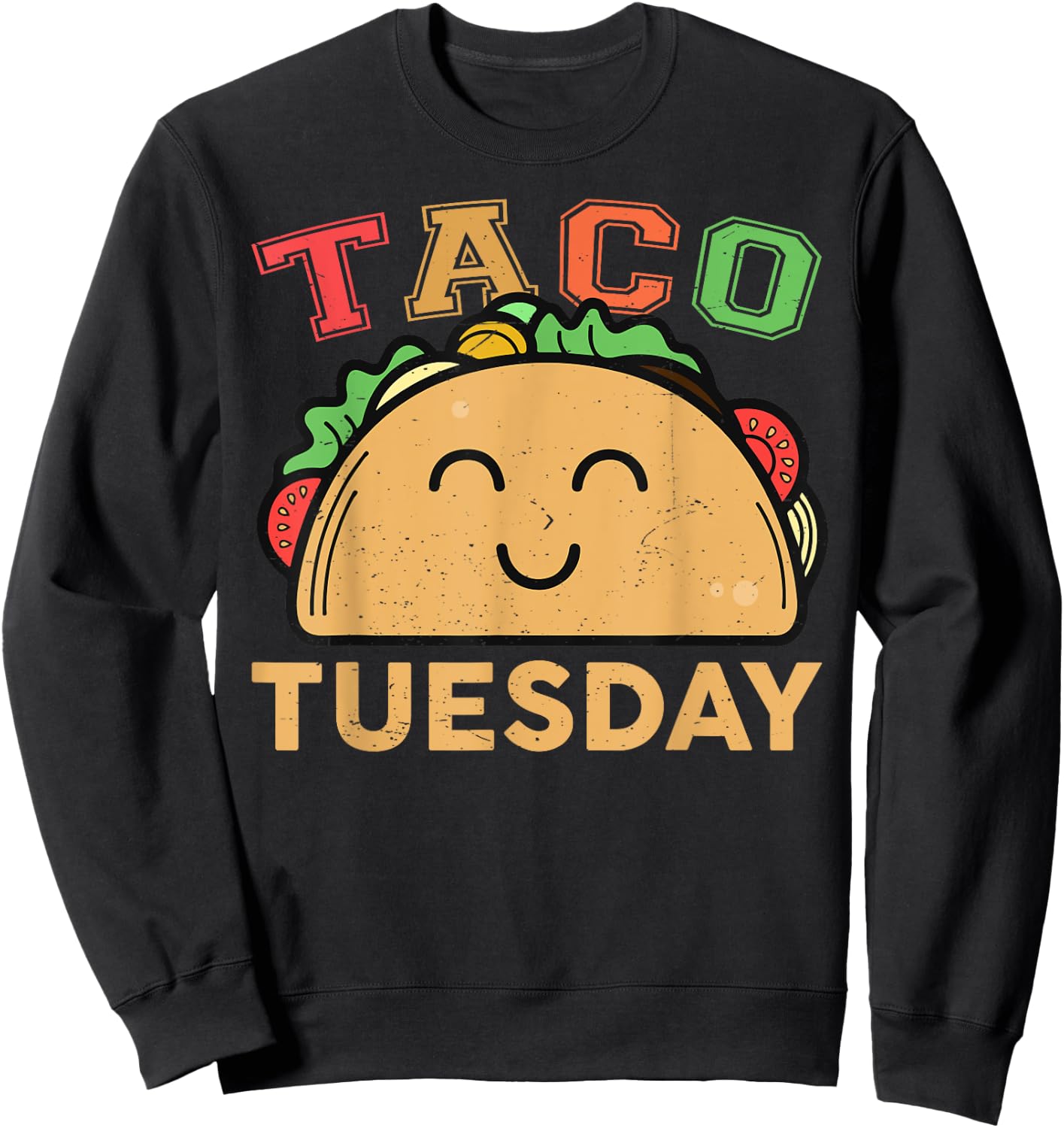 Taco-Shirt Kids Toddler Baby Taco Tuesday Women Men Funny Sweatshirt - Sweatshirt | Black