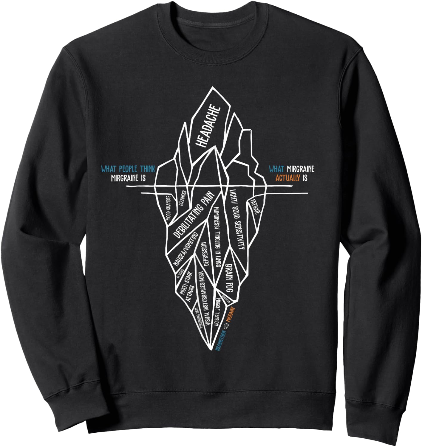 Chronic Migraine Awareness Month Purple Ribbon Support Sweatshirt - Sweatshirt | Black