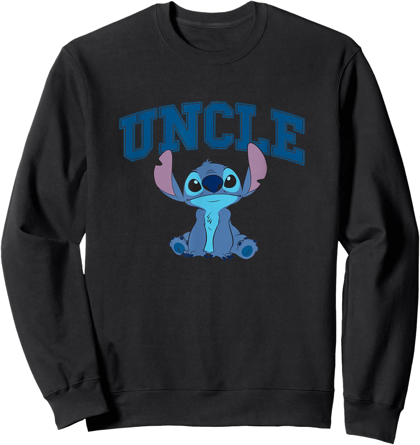 Disney Lilo & Stitch Uncle Sitting Stitch Father's Day Sweatshirt - Sweatshirt | Black