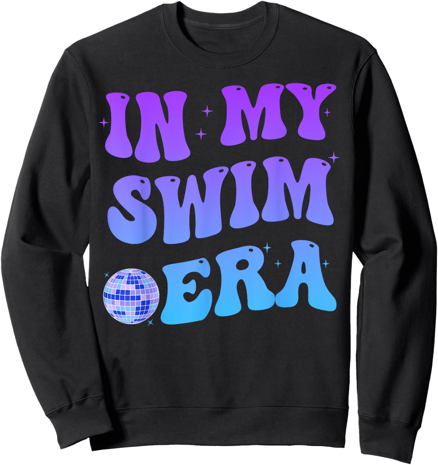 Retro In My Swim Era Swimming Swimmers Women Men Kids Sweatshirt - Sweatshirt | Black