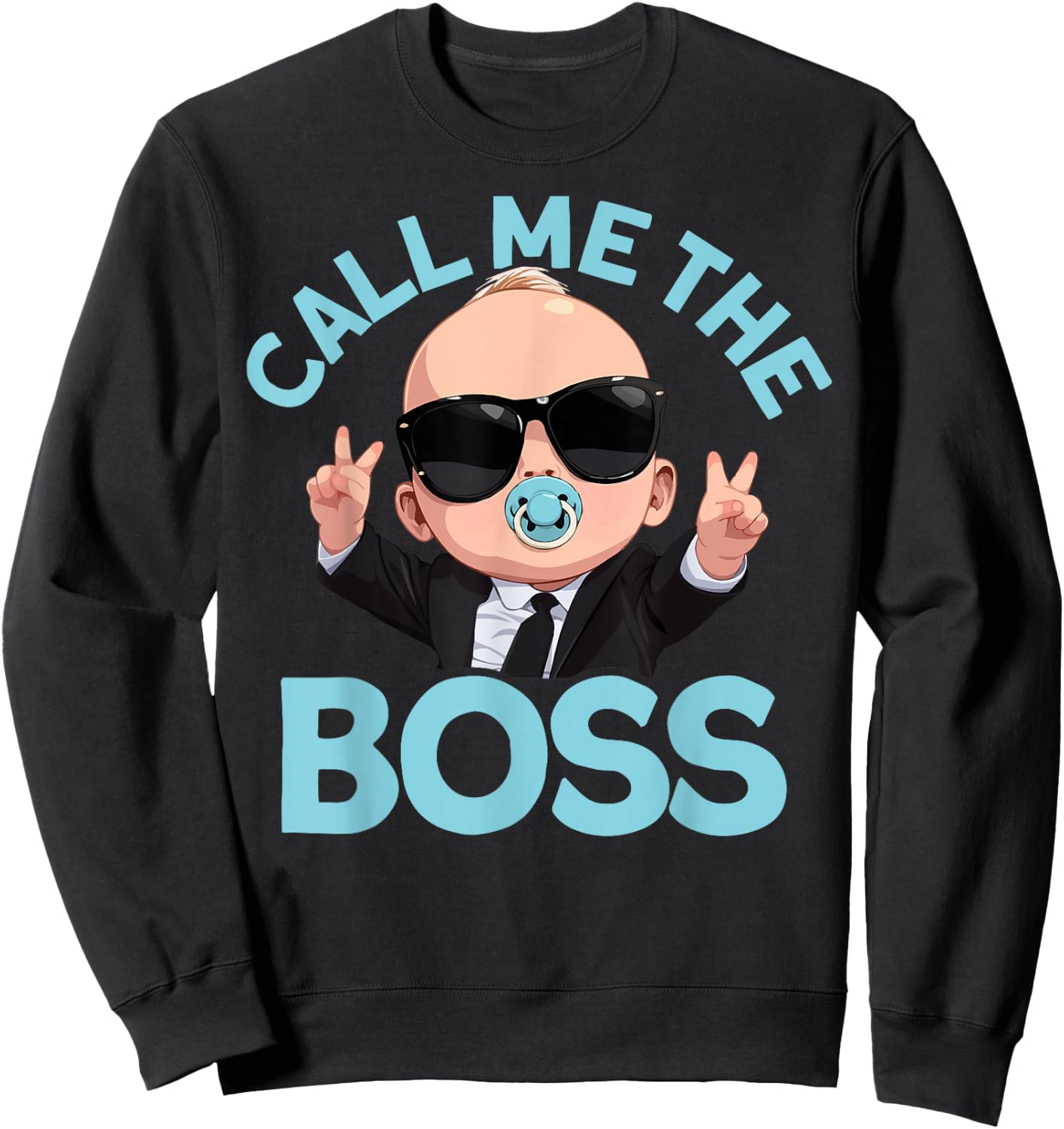 Baby Boss "Call Me Boss" Like A Boss Kids Sweatshirt - Sweatshirt | Black