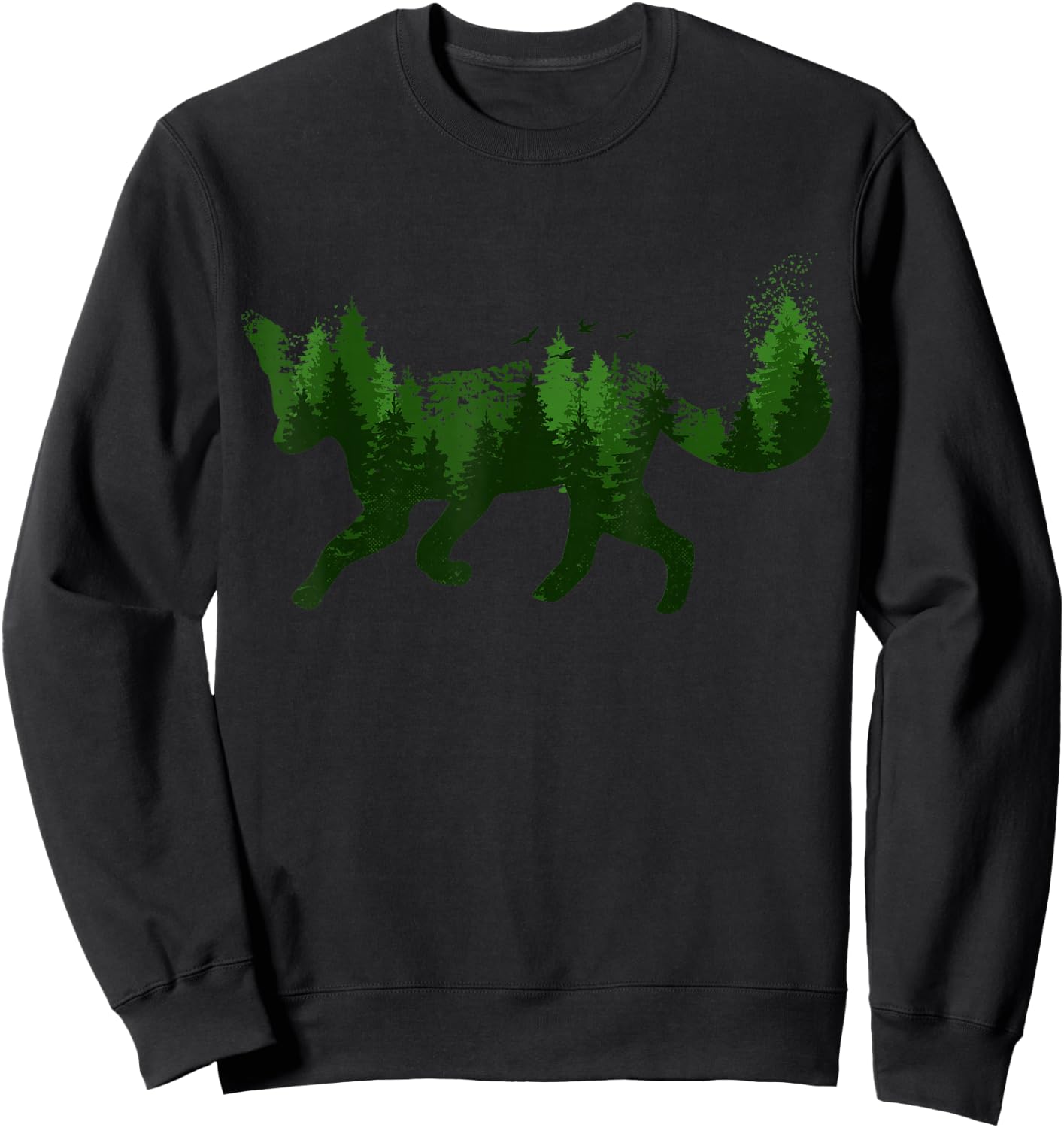 Fox Nature Forest Camping Hiking Hunter Outdoor Gift Sweatshirt - Sweatshirt | Black
