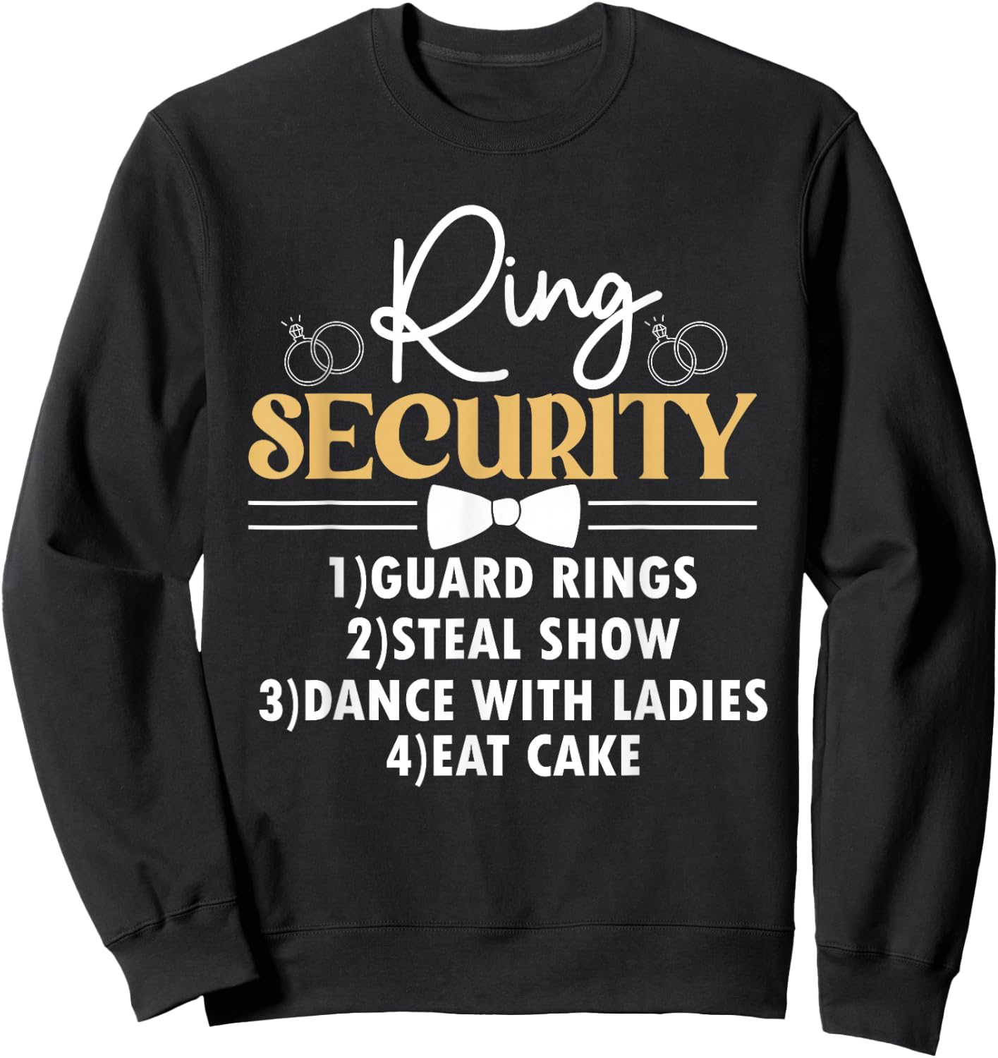 Kids Ring Security Ring Bearer Boys Wedding Party Marriage Sweatshirt - Sweatshirt | Black