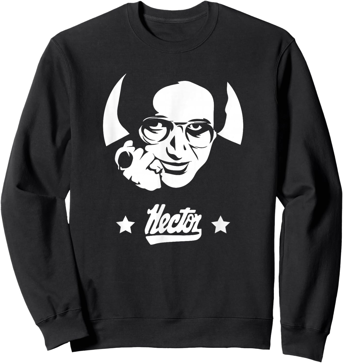 SalsaMe Hector Lavoe El Cantante de Los Cantantes -Adults Black Cotton Polyester Short Sleeve Classic Fit Sweatshirt - Sweatshirt | Black