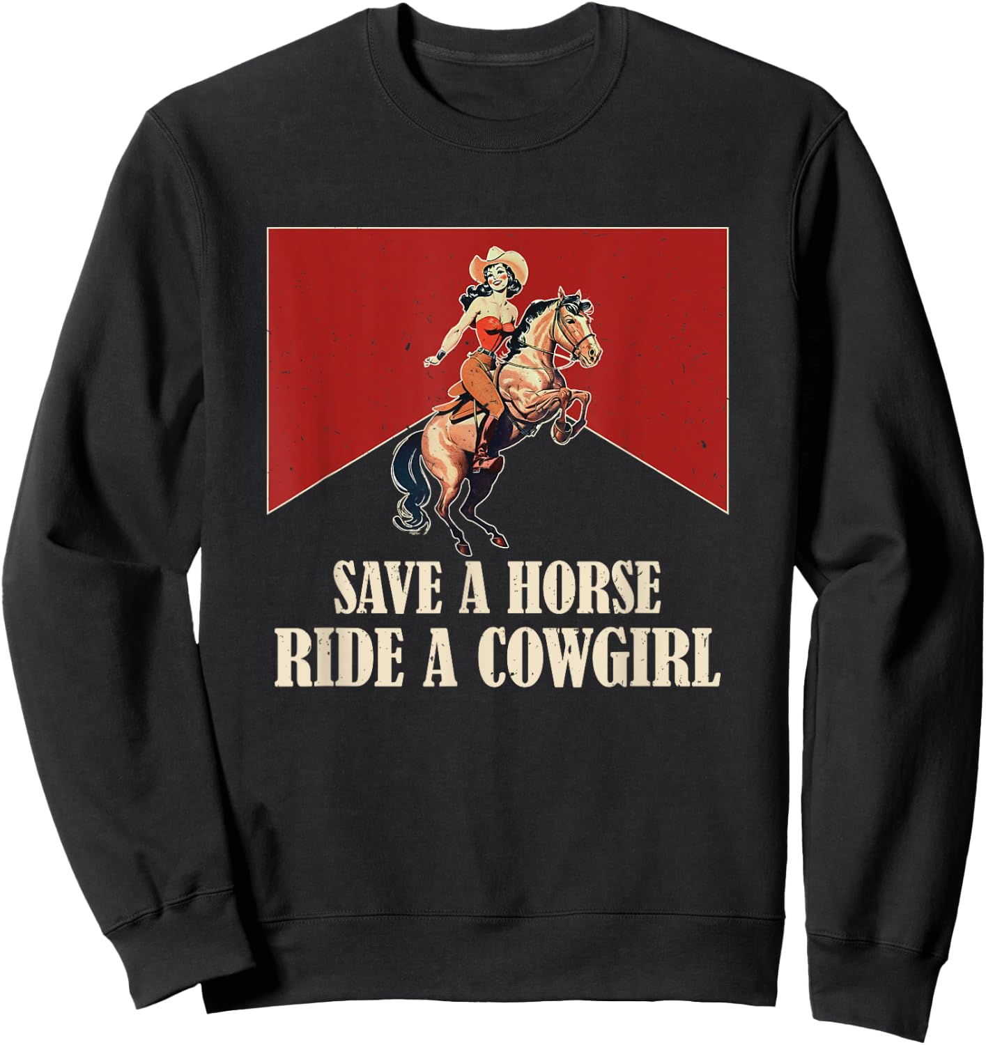 Lesbian Subtle WLW Ride A Cowgirl Queer Gay Pride Month Sweatshirt - Sweatshirt | Black