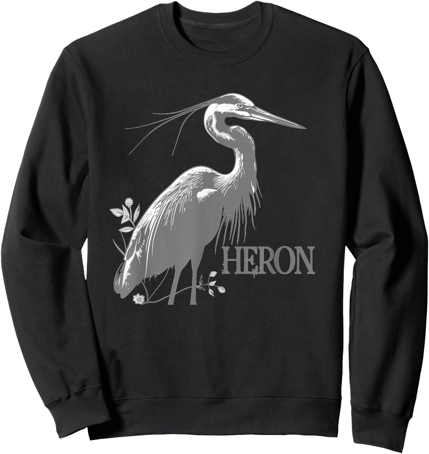 Awesome Heron Costume for Birds and Herons Lovers Sweatshirt - Sweatshirt | Black
