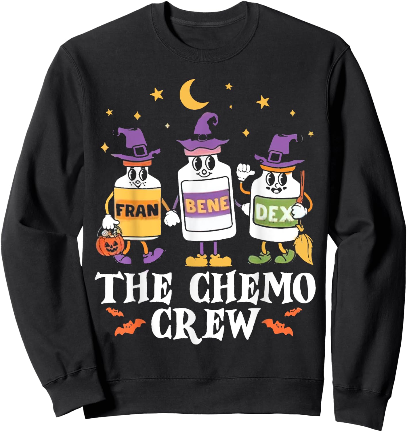 Oncology Nurse Halloween, Nurse Squad Chemo Spooky Nurse Icu Sweatshirt - Sweatshirt | Black