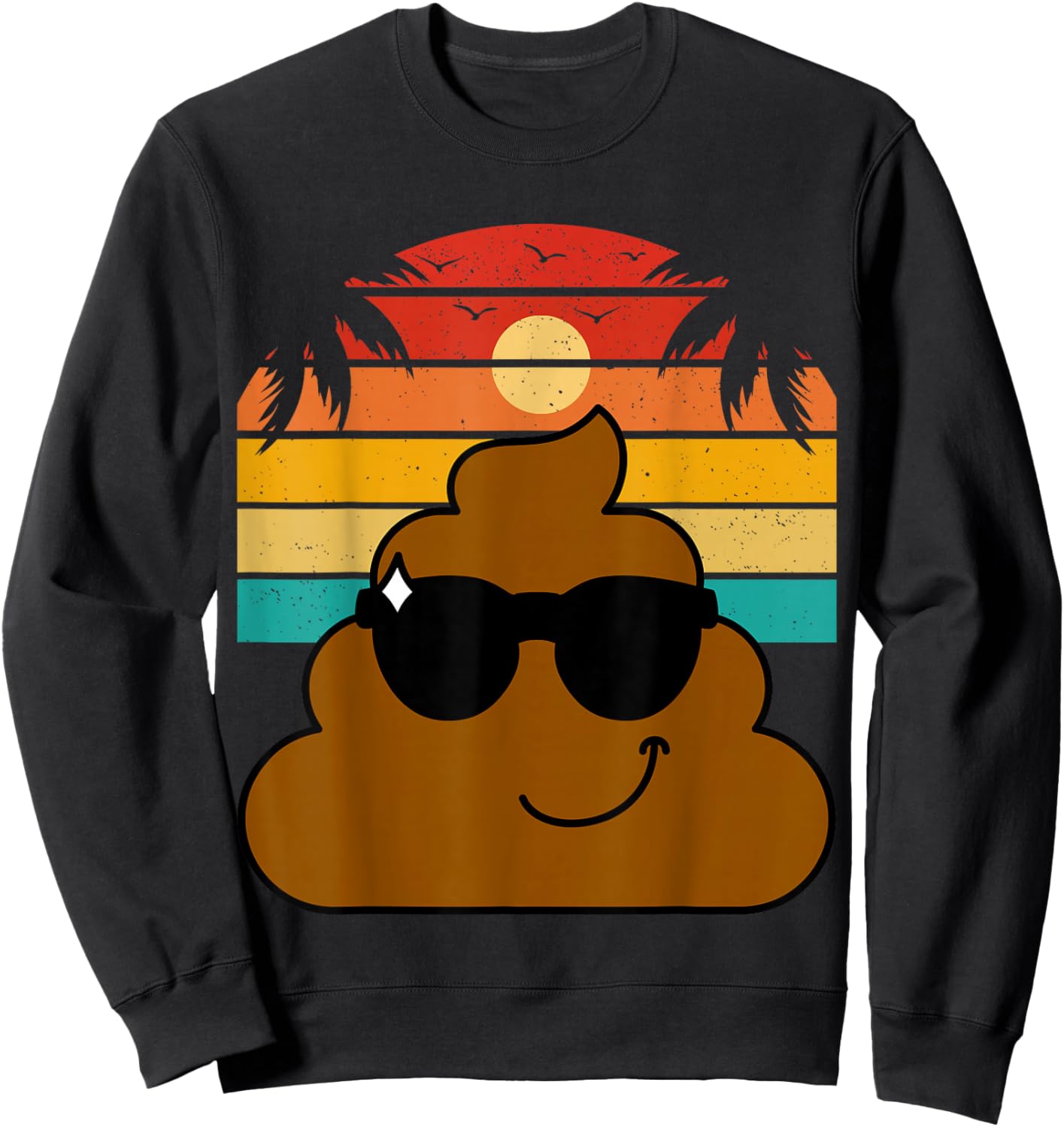 Poop Emoticon Party Favors Poo for Kids Sweatshirt - Sweatshirt | Black