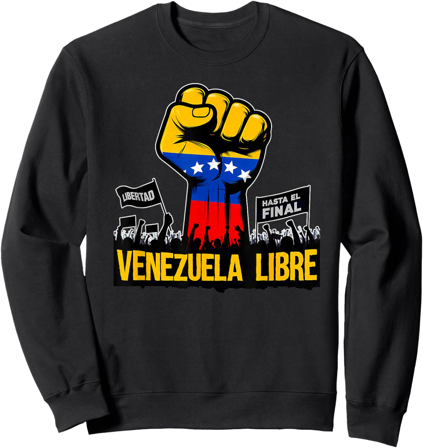 2025 Venezuela Libre Bandera de Venezuela Venezolano Sweatshirt - Sweatshirt | Black