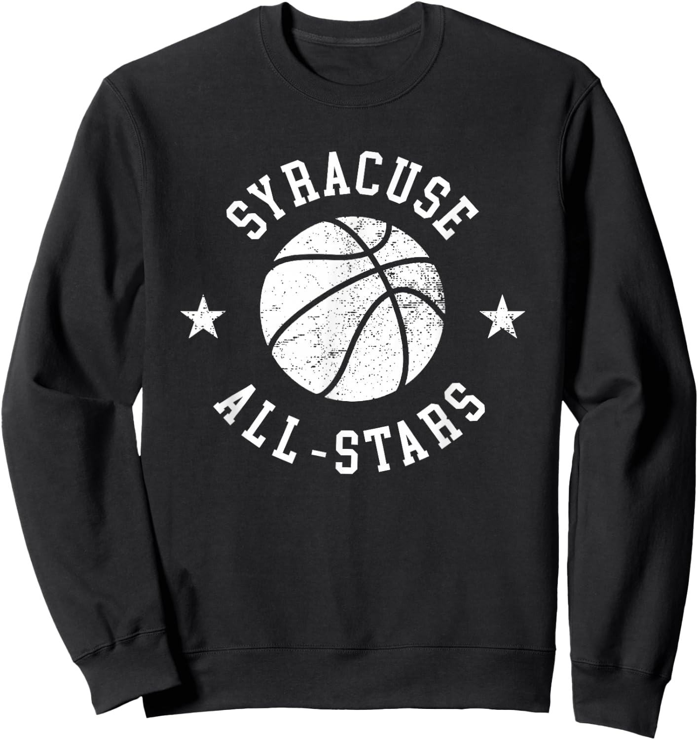 Syracuse Vintage All-Stars Retro 80s Basketball Sweatshirt - Sweatshirt | Black