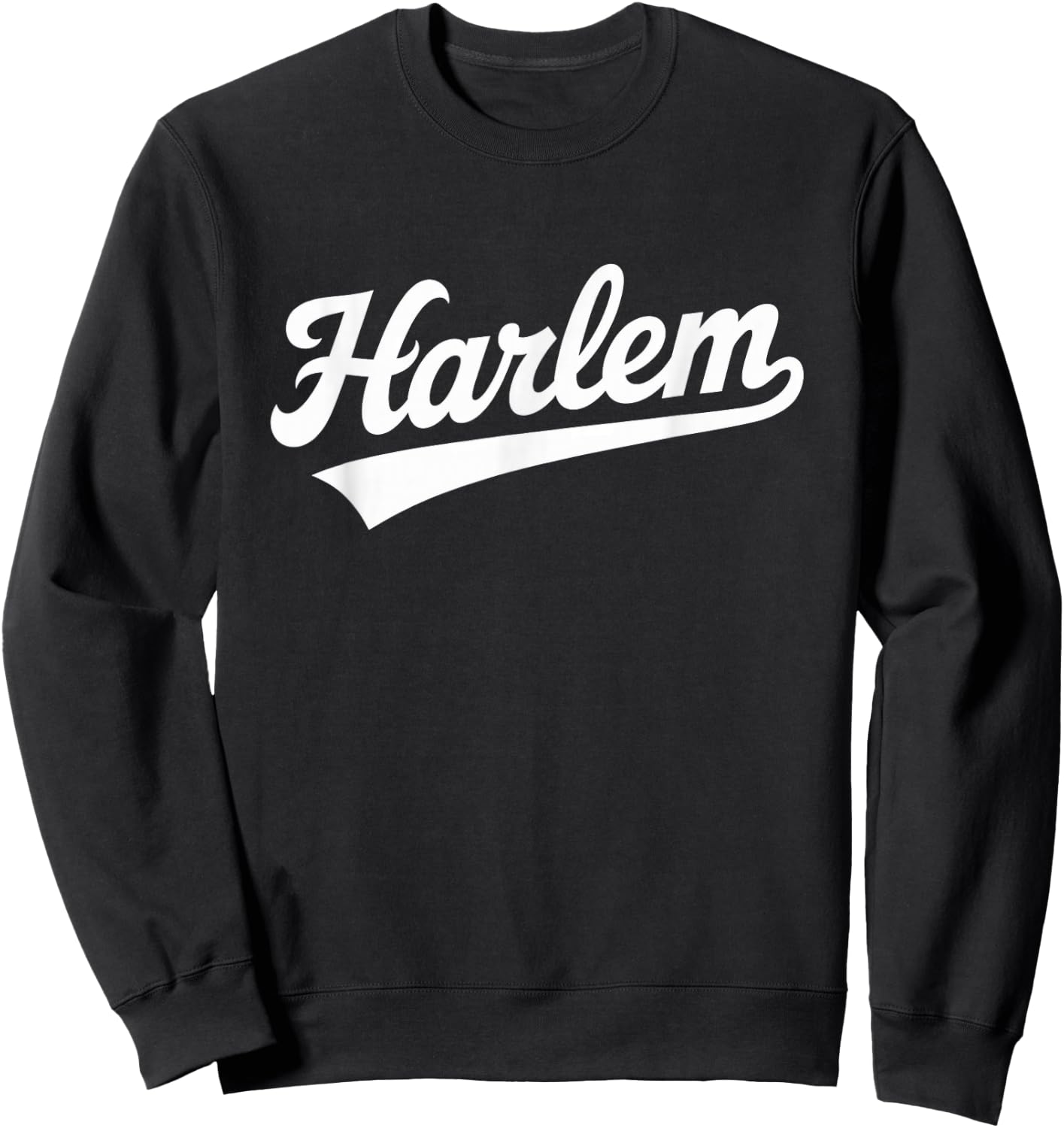 Harlem New York City Classic Script Font Design Sweatshirt - Sweatshirt | Black