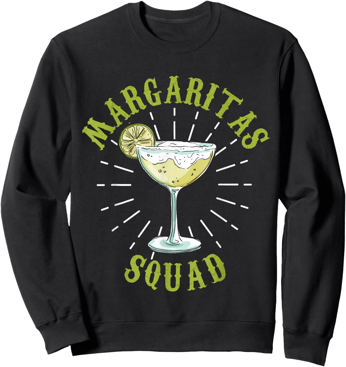 Margarita Squad Funny Cinco de Mayo Sweatshirt - Sweatshirt | Black