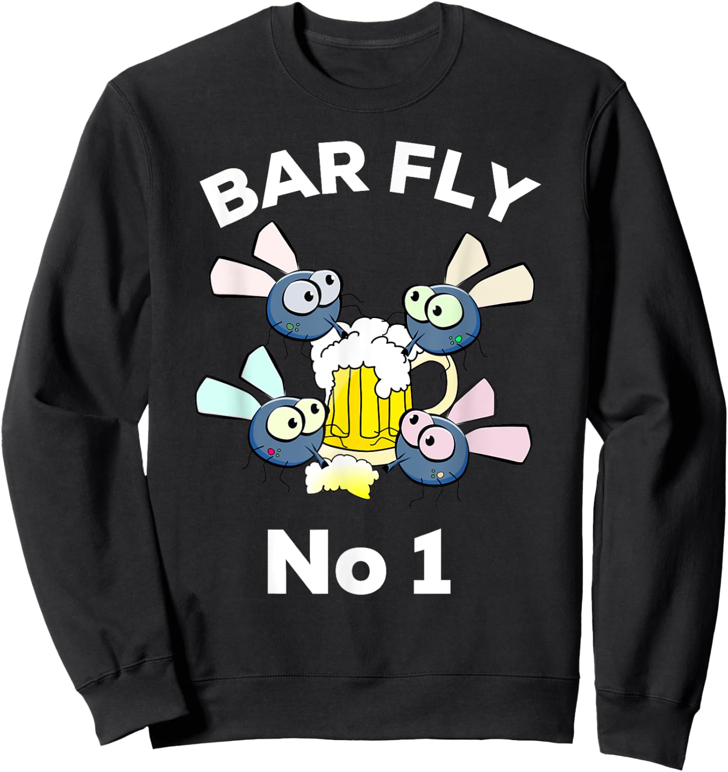 Bar fly No1 funny pub bar drinking beer Sweatshirt - Sweatshirt | Black