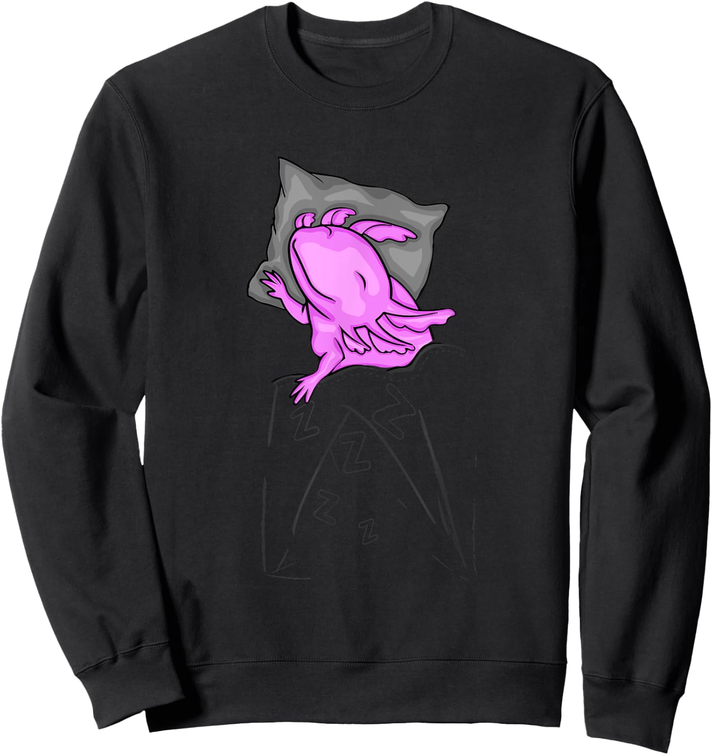 Cute Sleeping Axolotl Lover Kids Underwater Axolotl Sweatshirt - Sweatshirt | Black