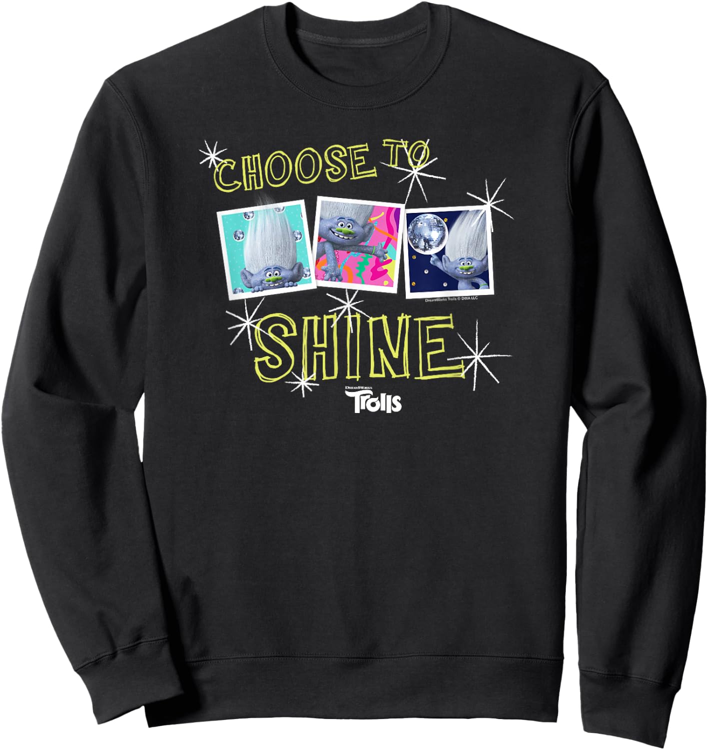 DreamWorks Trolls Tiny Diamond Choose to Shine Sweatshirt - Sweatshirt | Black