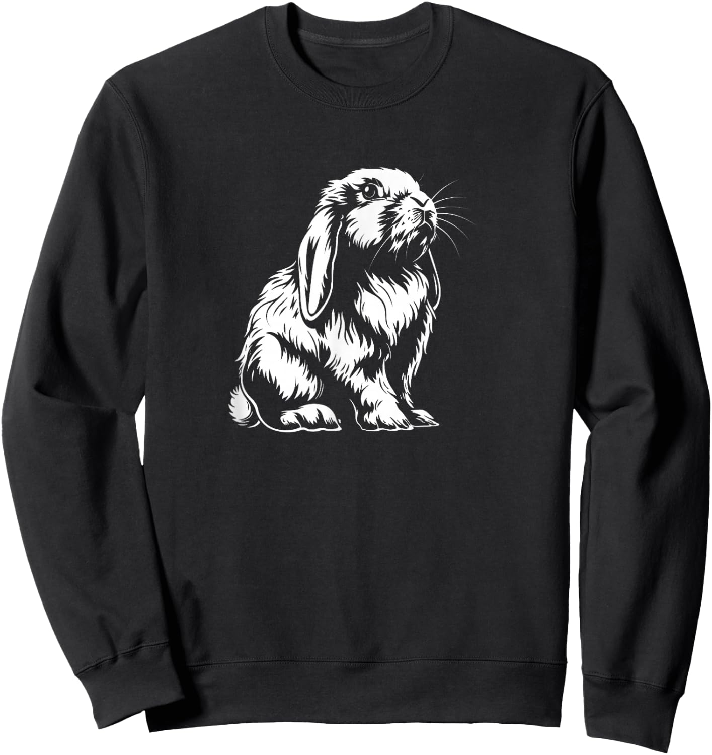 Vintage Retro Mini Holland Lop Bunny Rabbit Lover Sweatshirt - Sweatshirt | Black