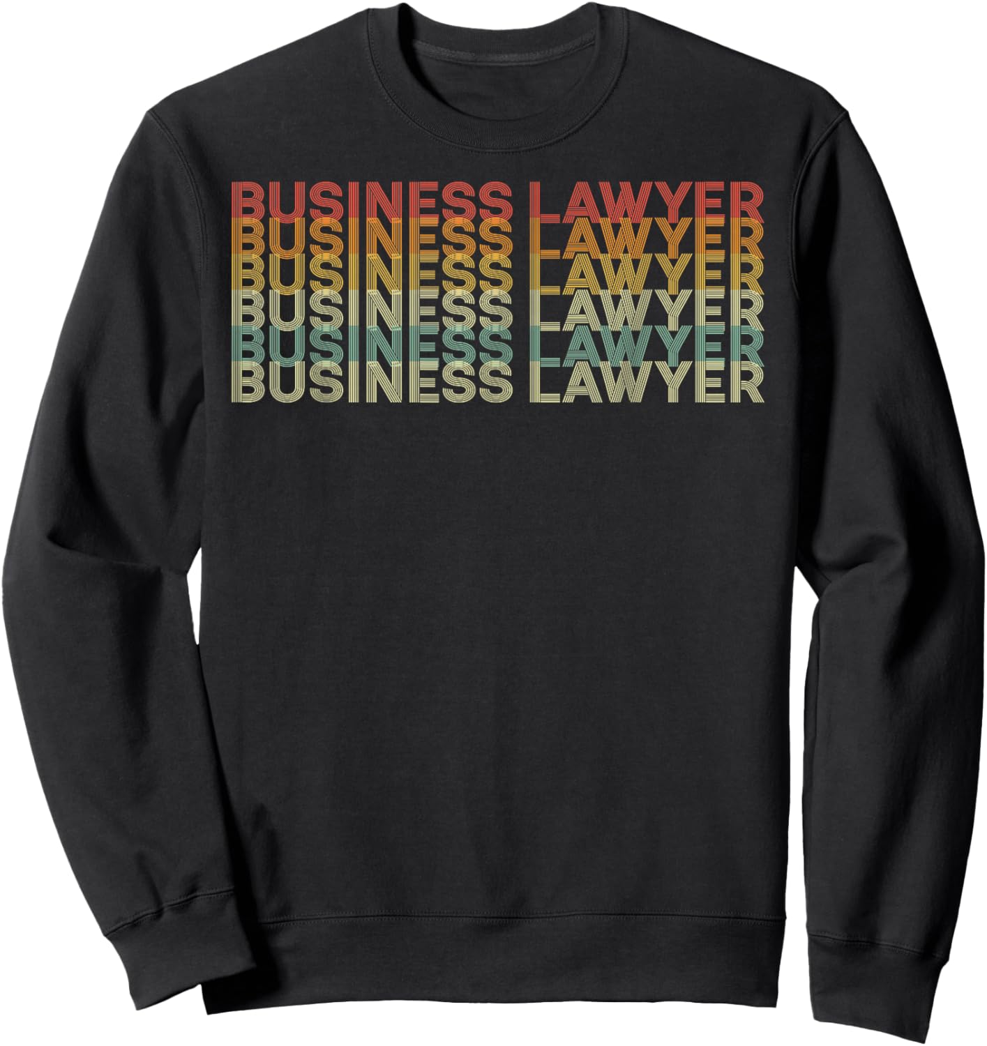 Retro 70s Business Lawyer Job Title Sweatshirt - Sweatshirt | Black