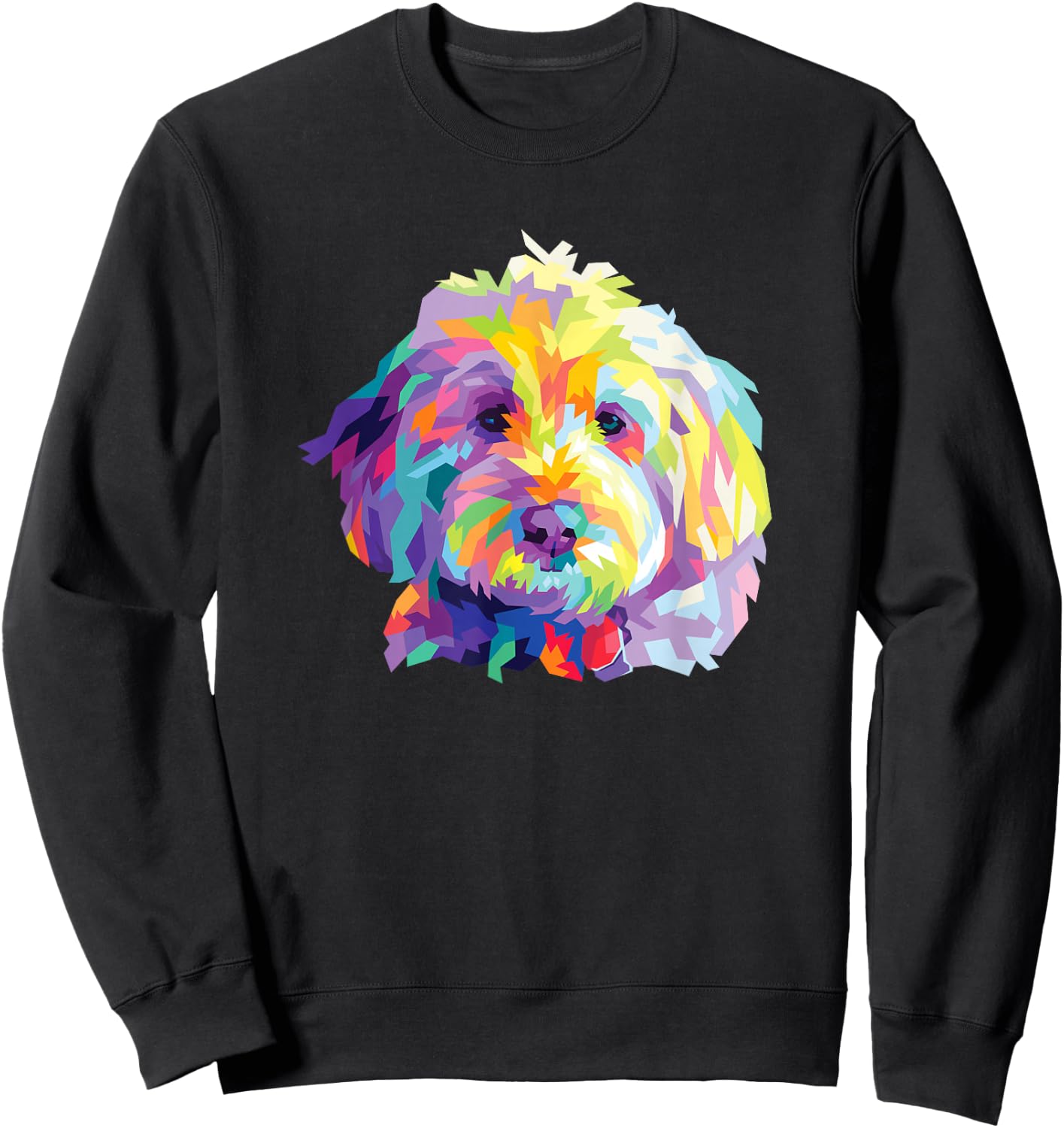 Colorful Dog Goldendoodle Gift Labradoodle Pet Bernedoodle Small Sweatshirt - Sweatshirt | Black