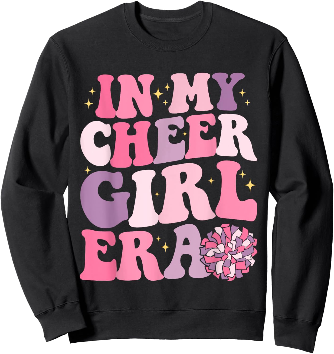 Girl In My Cheer Girl Era Cheerleader Cheerleading Sweatshirt - Sweatshirt | Black