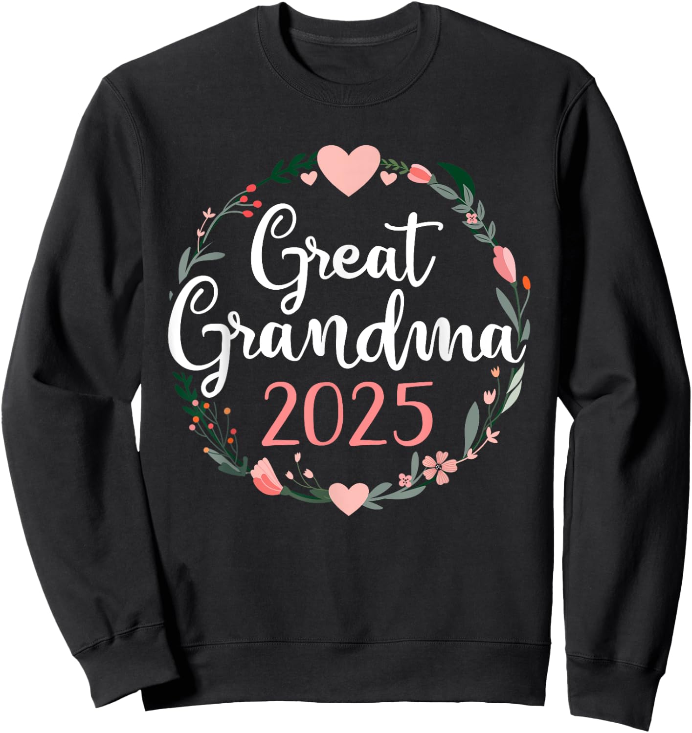 Great grandma 2025 for pregnancy announcement Sweatshirt - Sweatshirt | Black