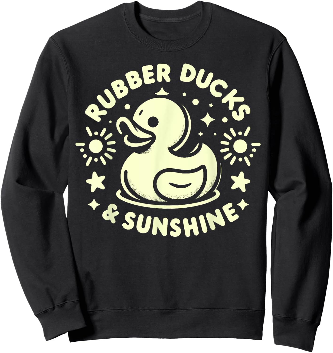 Rubber Ducks and Sunshine Rubber Duck Women Sweatshirt - Sweatshirt | Black