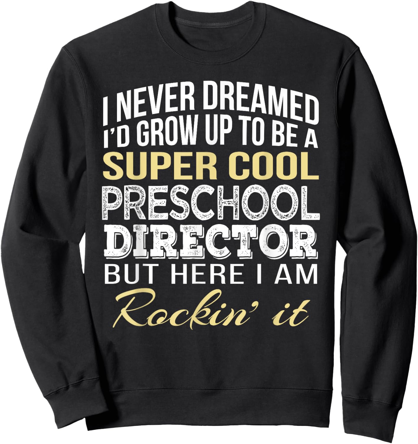Preschool Director T Shirt Funny Gift Sweatshirt - Sweatshirt | Black
